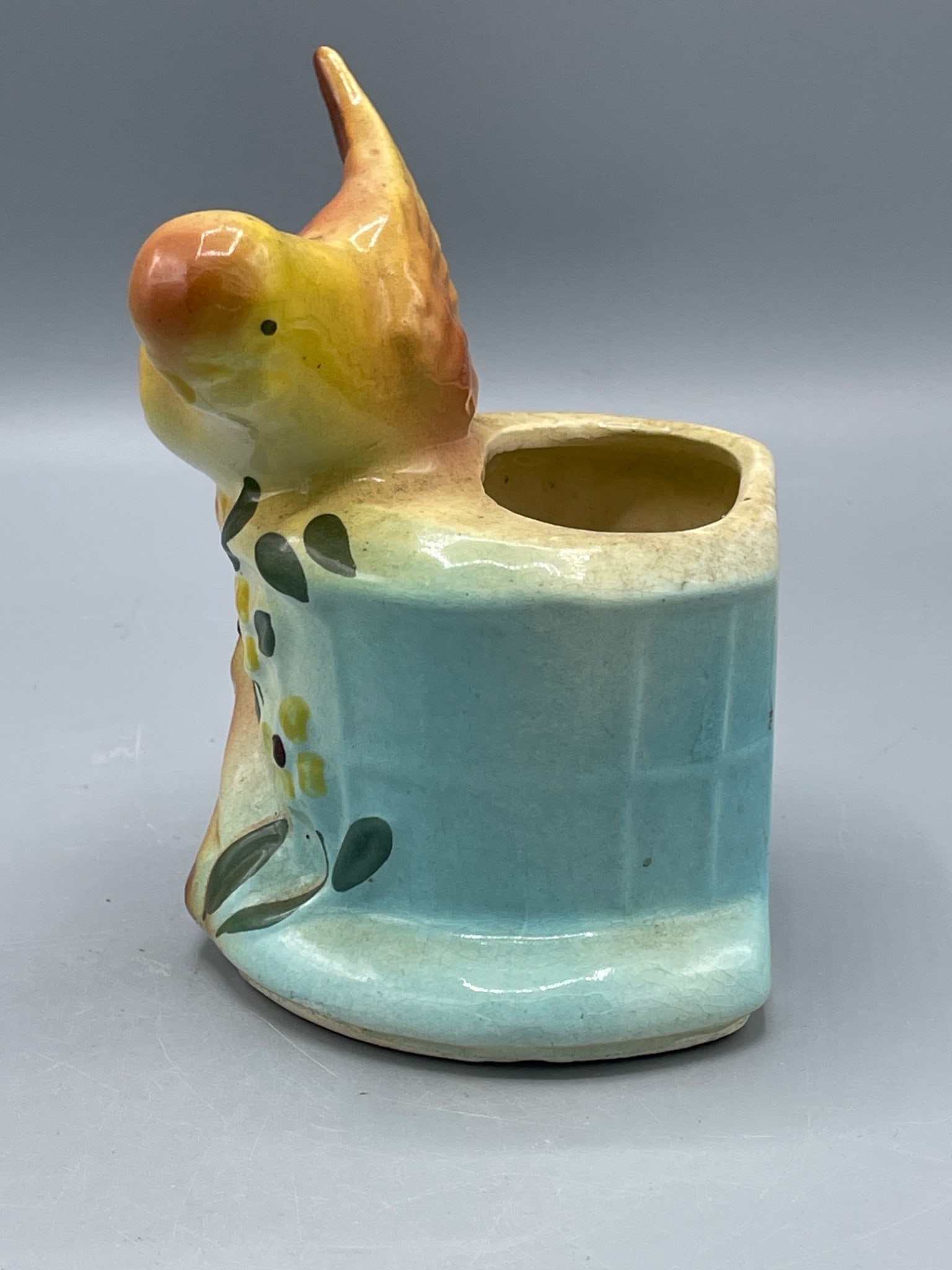 Ceramic Bird-Shaped Decorative Vase, USA Marked, Approx. 6 Inches Tall - 2