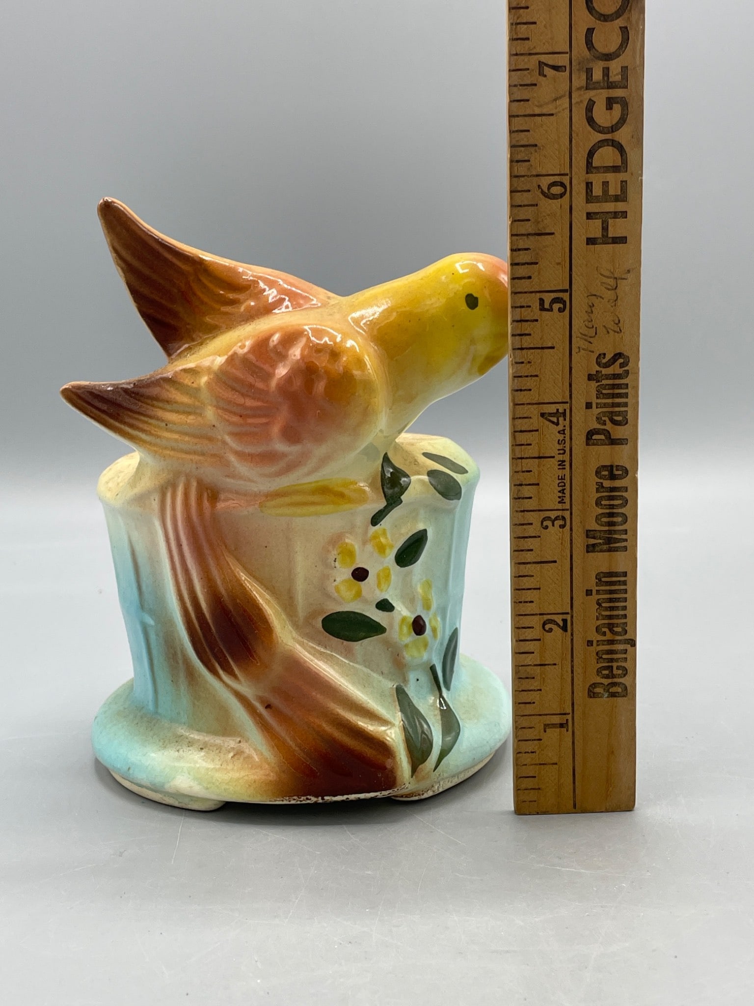 Ceramic Bird-Shaped Decorative Vase, USA Marked, Approx. 6 Inches Tall - 6