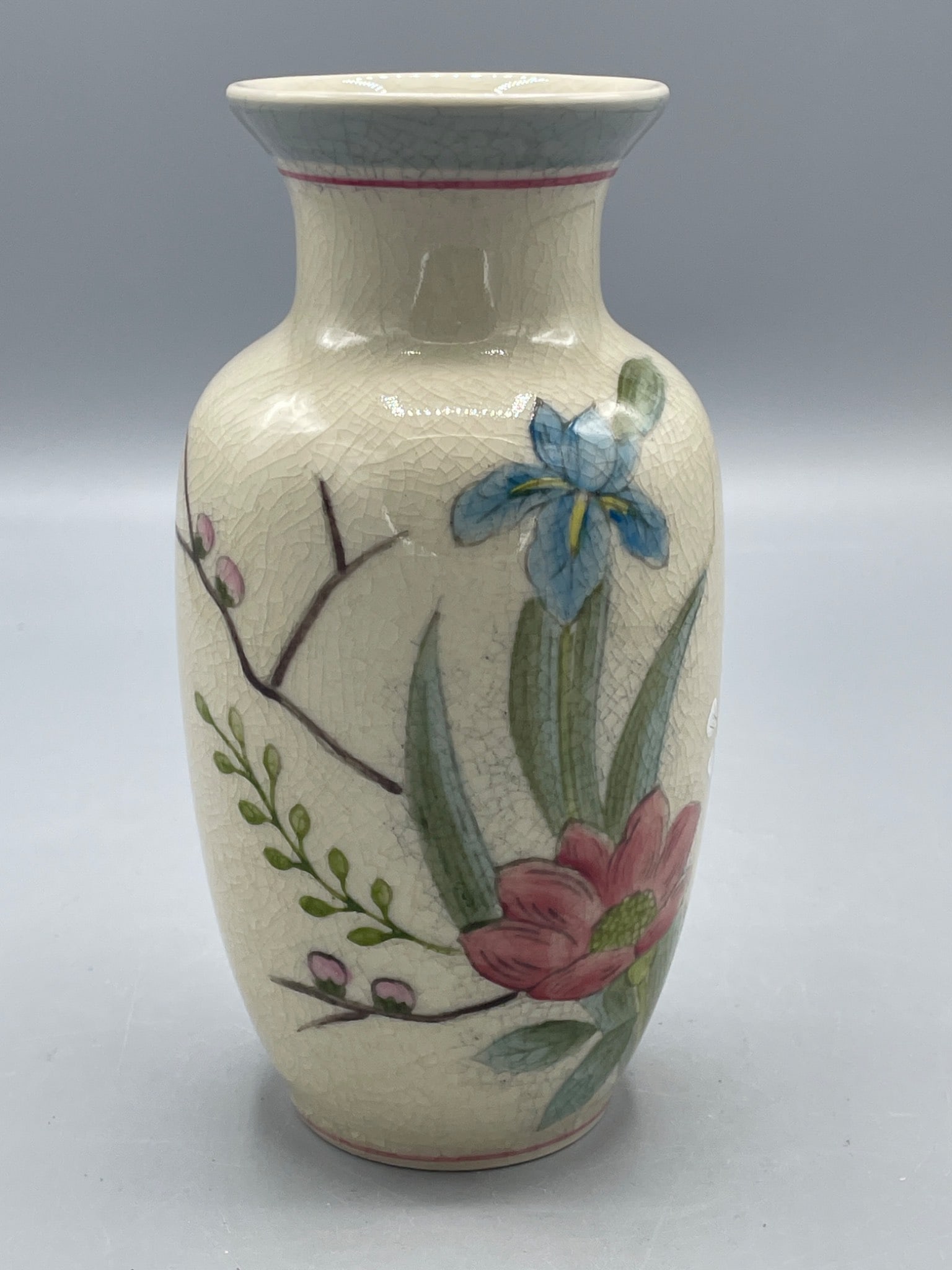 Hand-Painted Ceramic Vase, Model 7935, Floral Design - 3