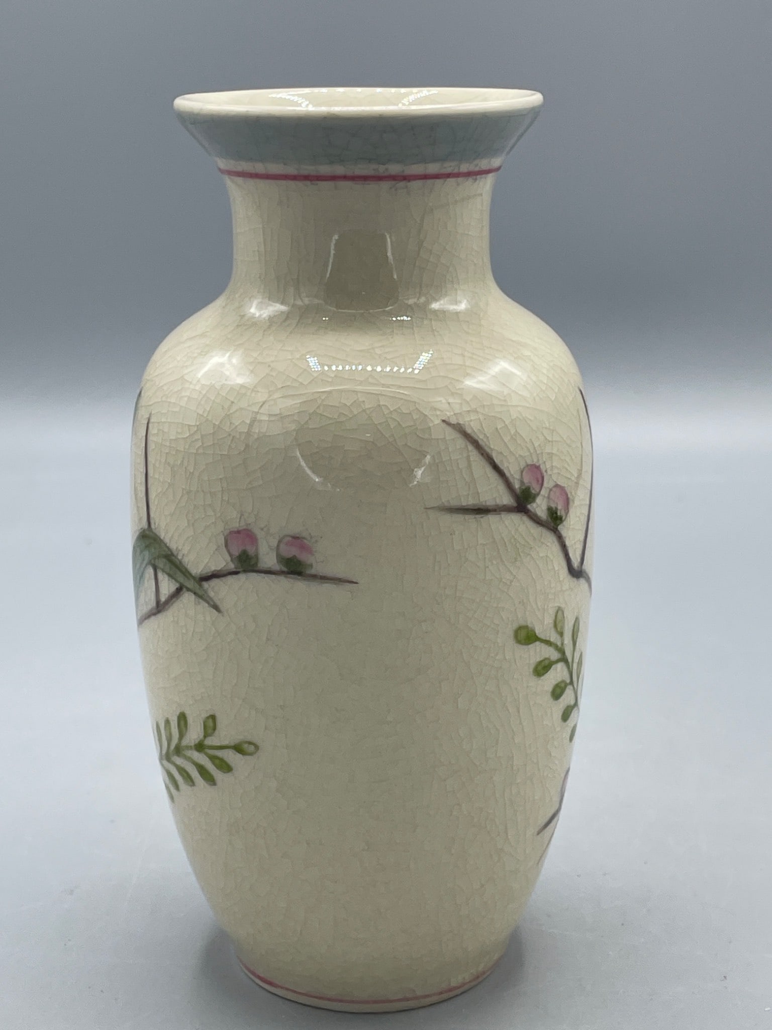 Hand-Painted Ceramic Vase, Model 7935, Floral Design - 4