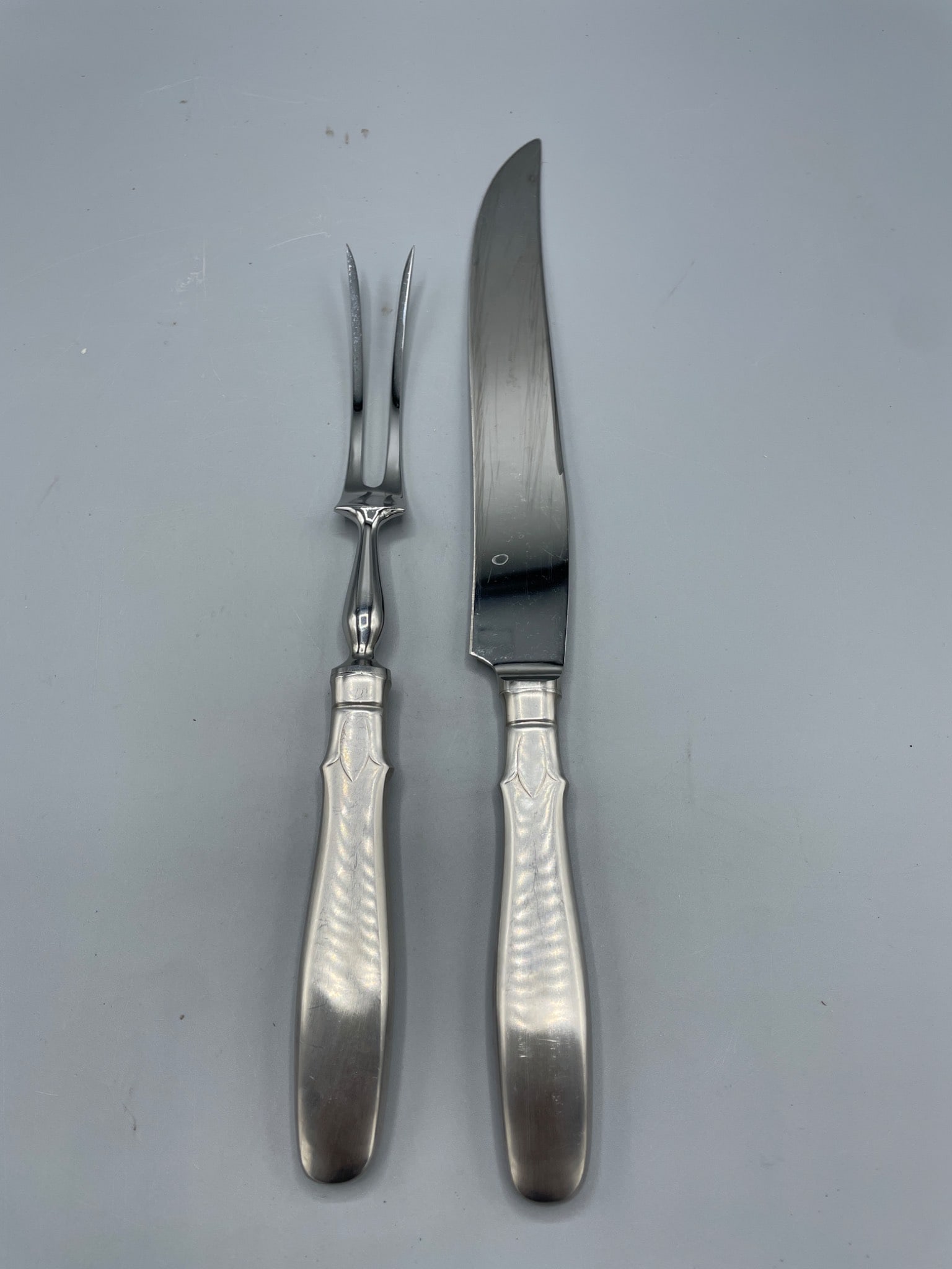 Carving Knife and Fork Set Marked 'Ehco Holland Stainless' - 2