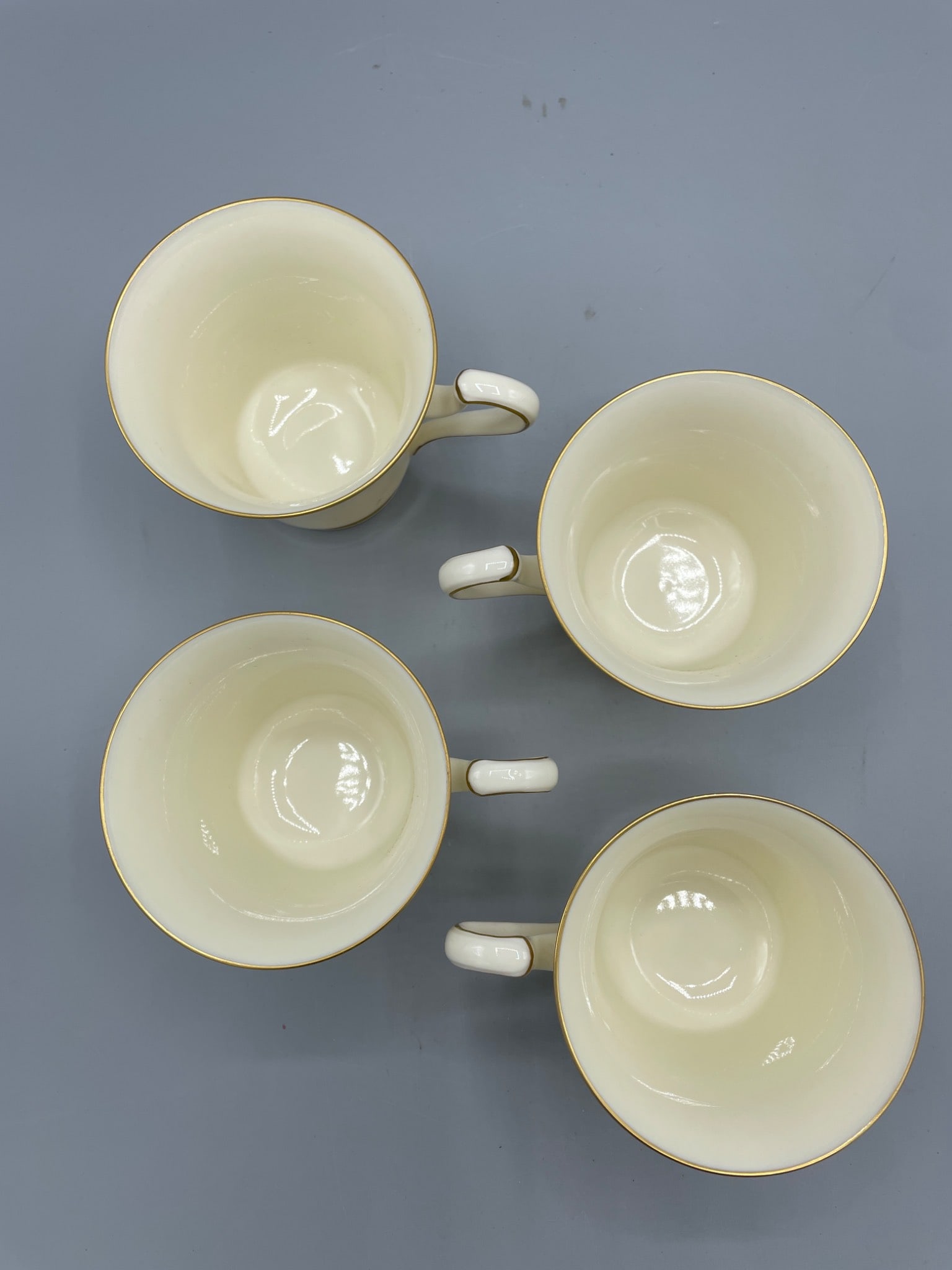 4 Mikasa Fine Ivory Lanos Gold Royale Cups - 2