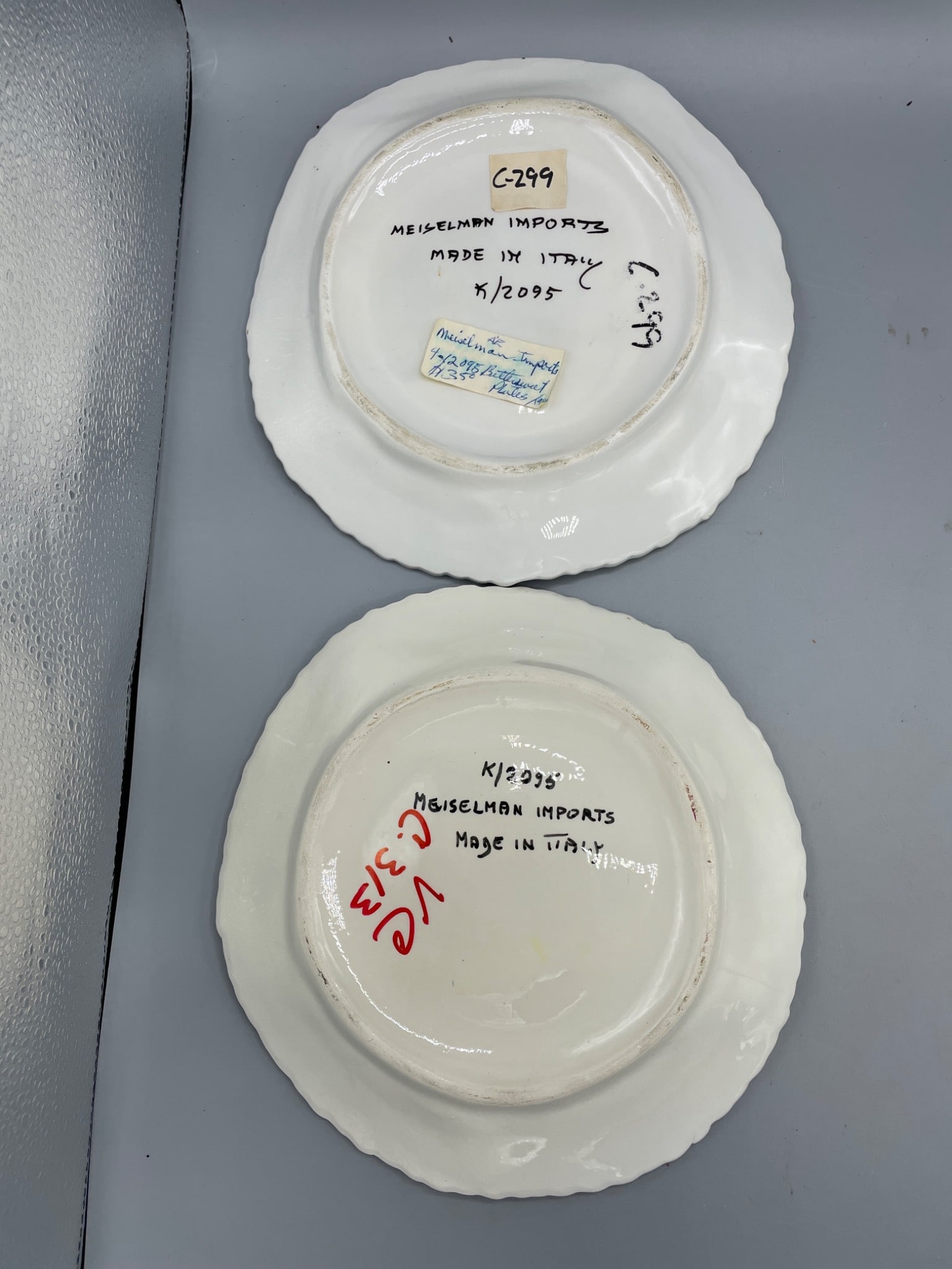 Two Decorative Plates, Meiselman Imports, Made in Italy, Model K/2095 - 7