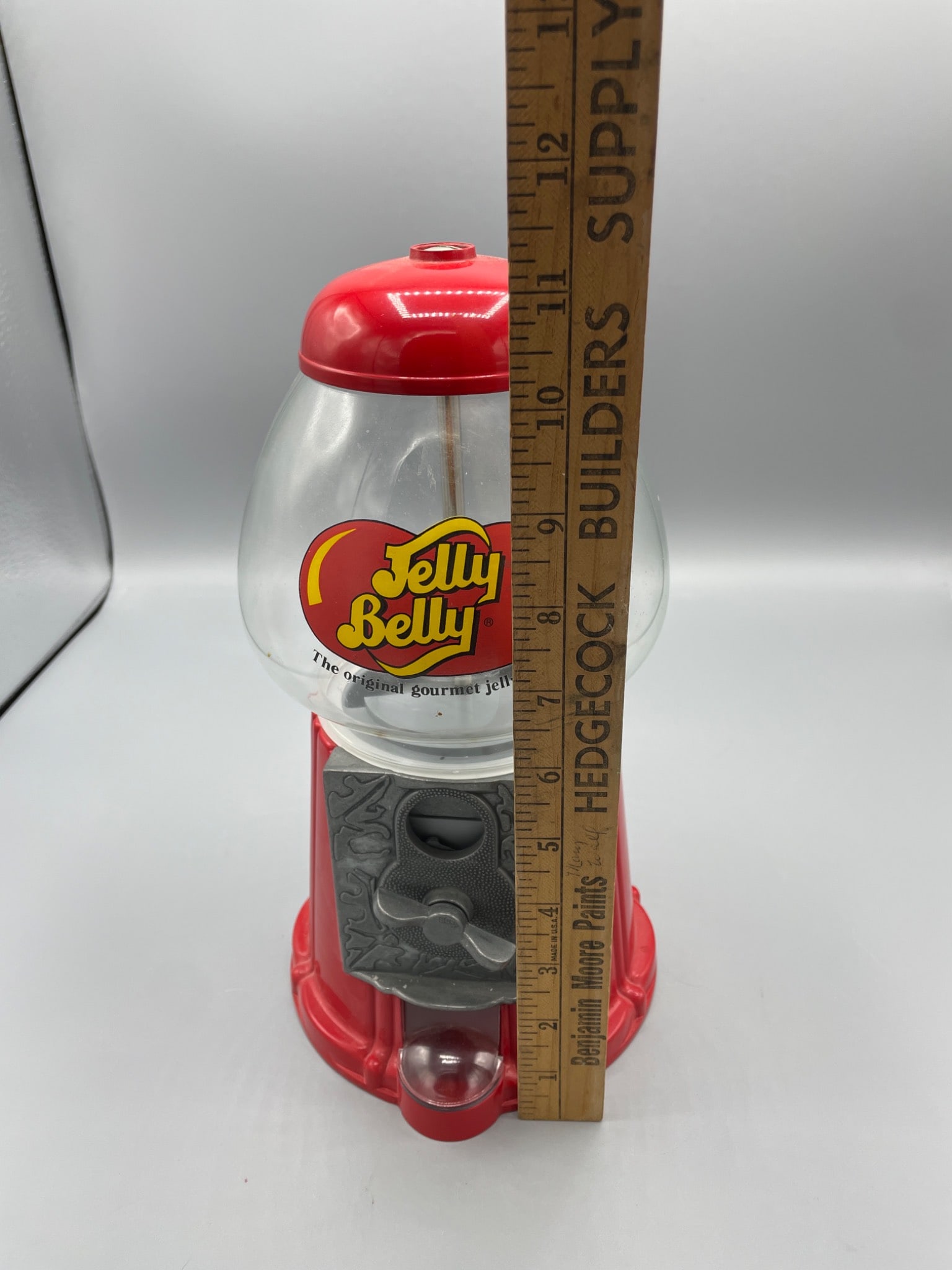 Jelly Belly Coin-Operated Gumball Machine with Red Base - 4