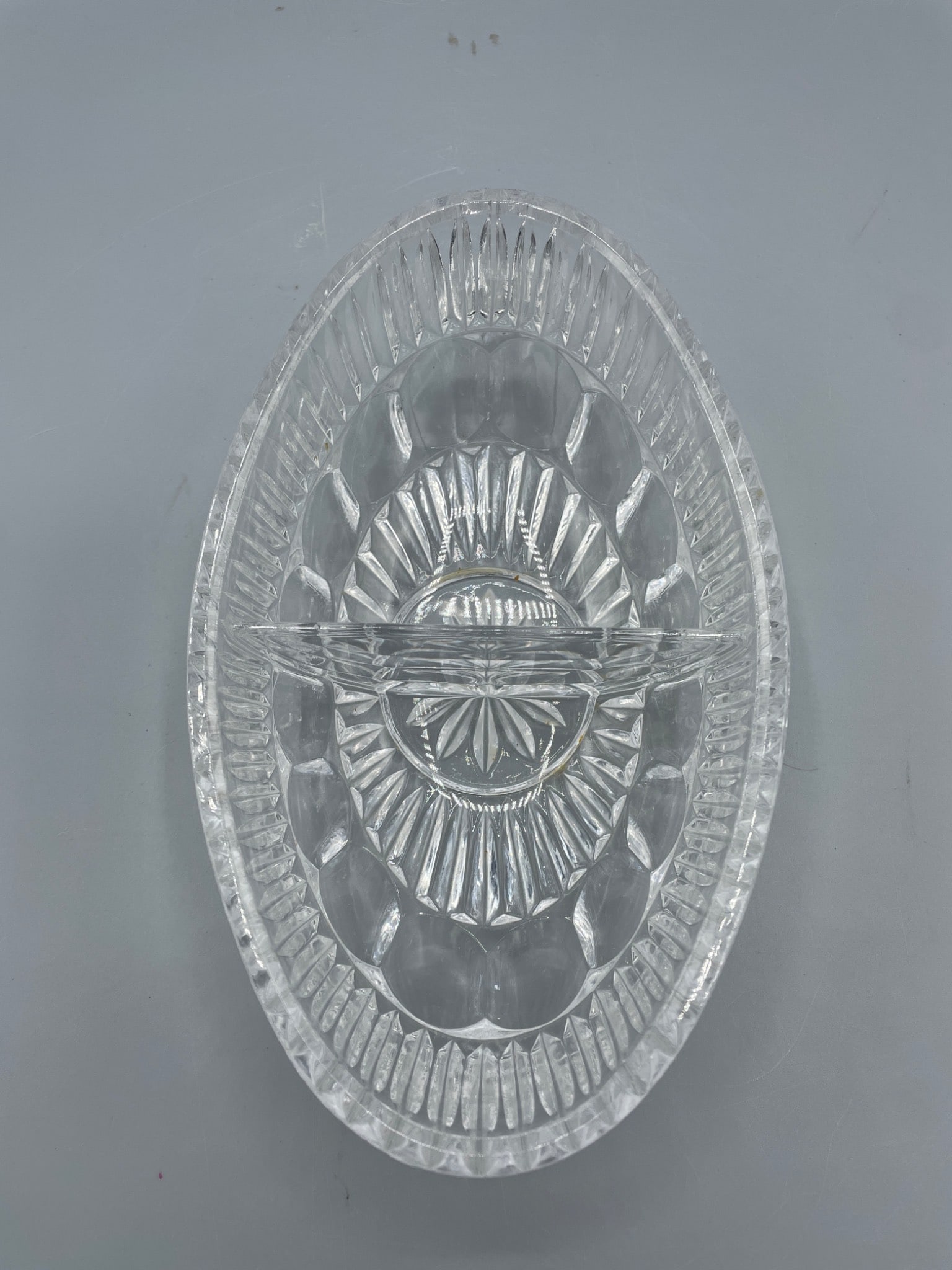 Pressed Glass Divided Serving Dish. - 2