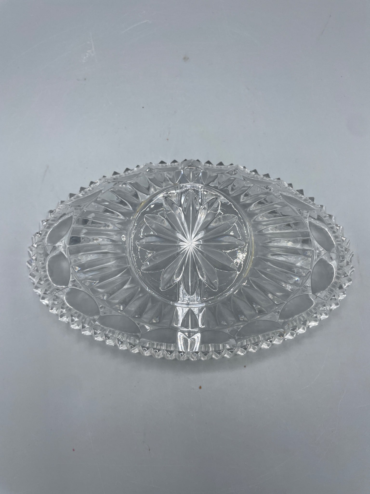 Pressed Glass Divided Serving Dish. - 4