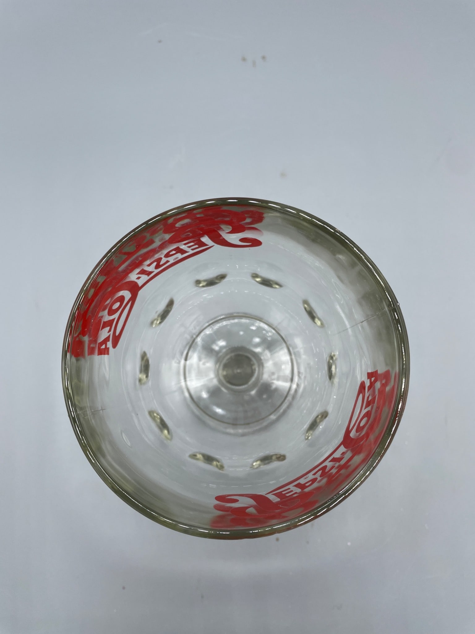 Pepsi-Cola Branded Goblet with Red Logo and Clear Glass Body - 3