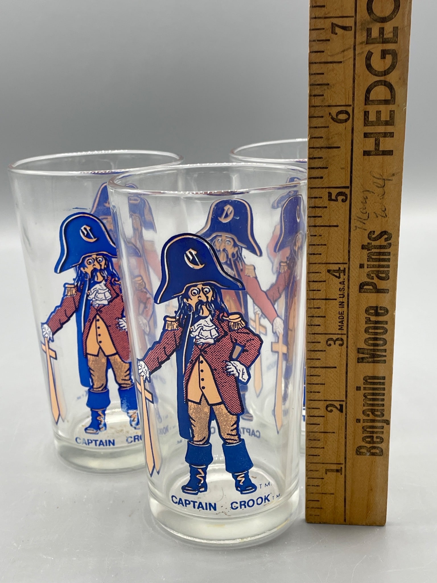 3 Captain Crook Promotional Glasses with Printed Graphics - 4