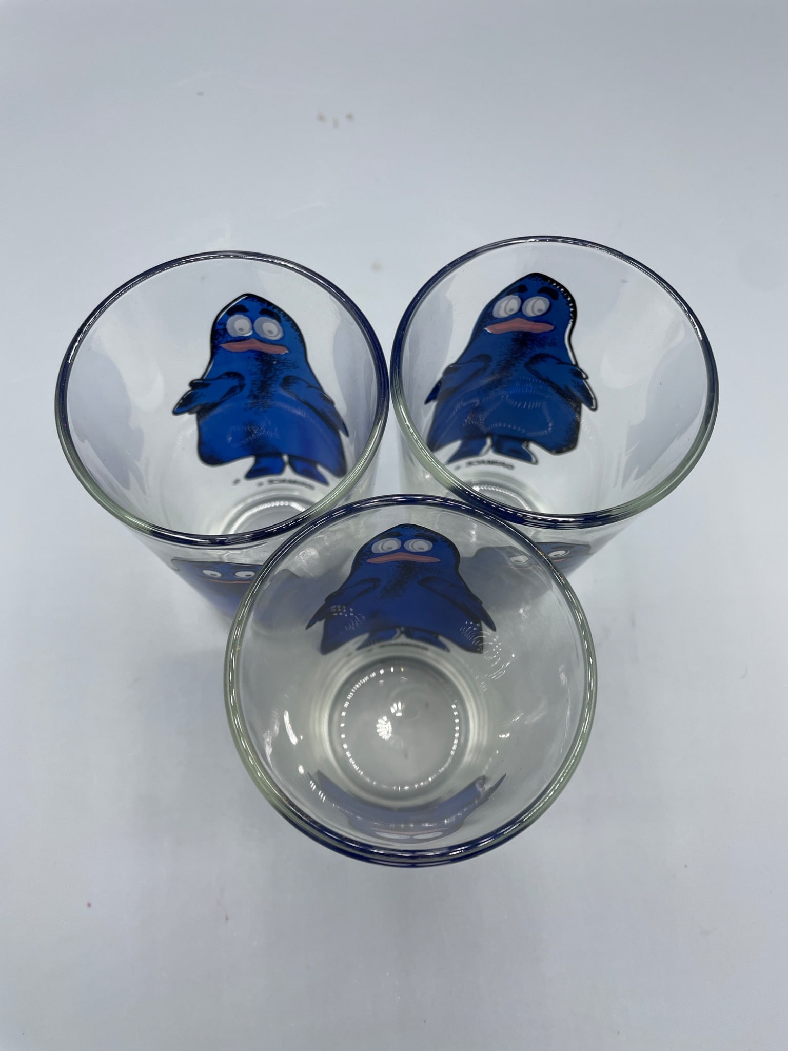 3 McDonald's Grimace Drinking Glasses Featuring Classic Design - 2