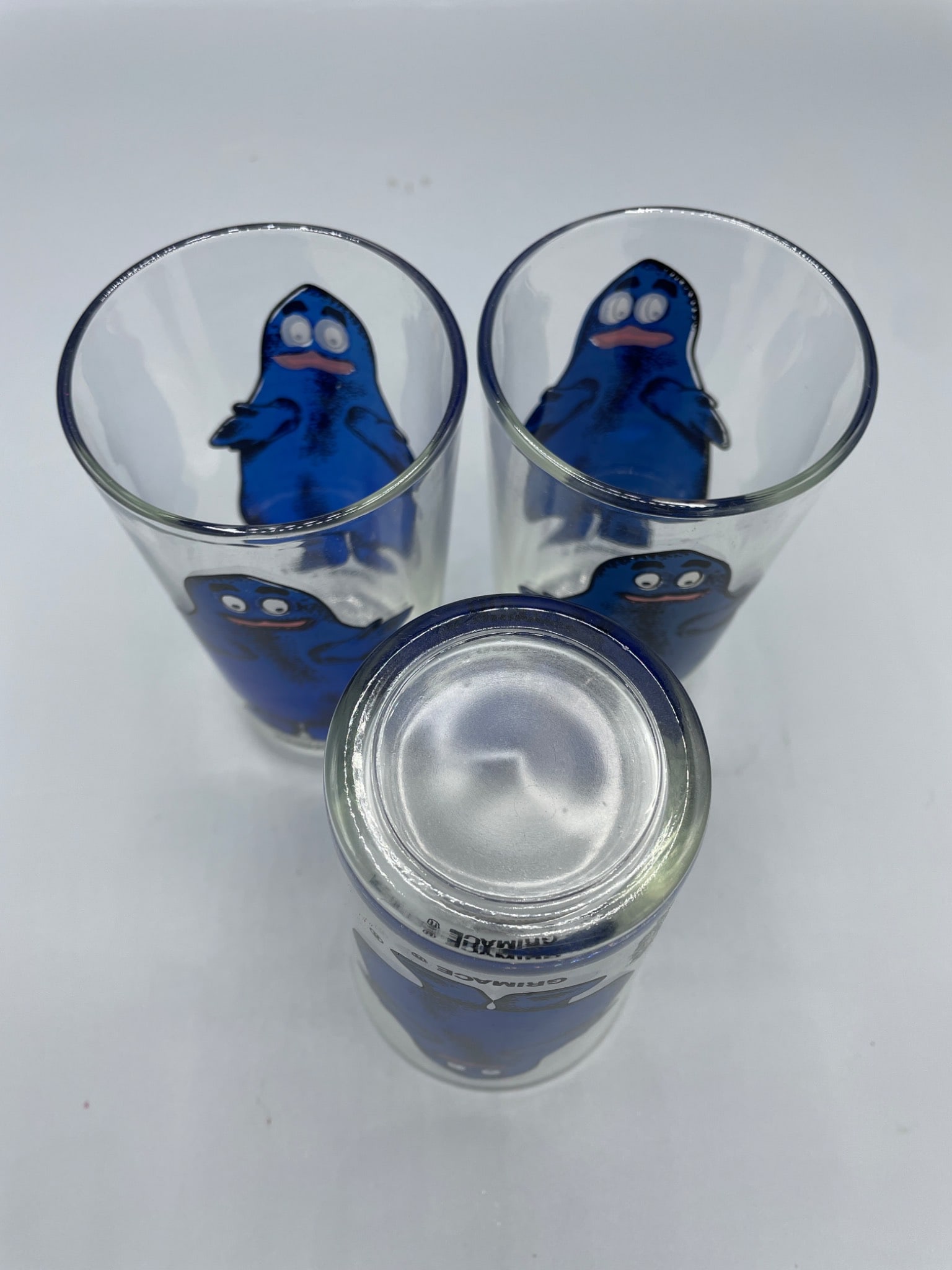 3 McDonald's Grimace Drinking Glasses Featuring Classic Design - 4