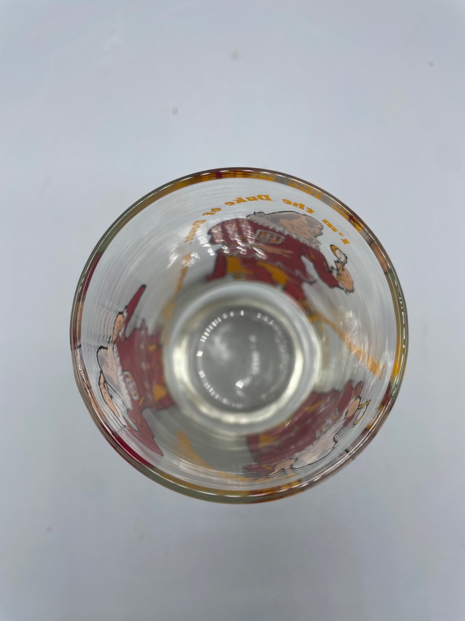 Glass Tumbler With Character Artwork And Measurements Indicated - 2
