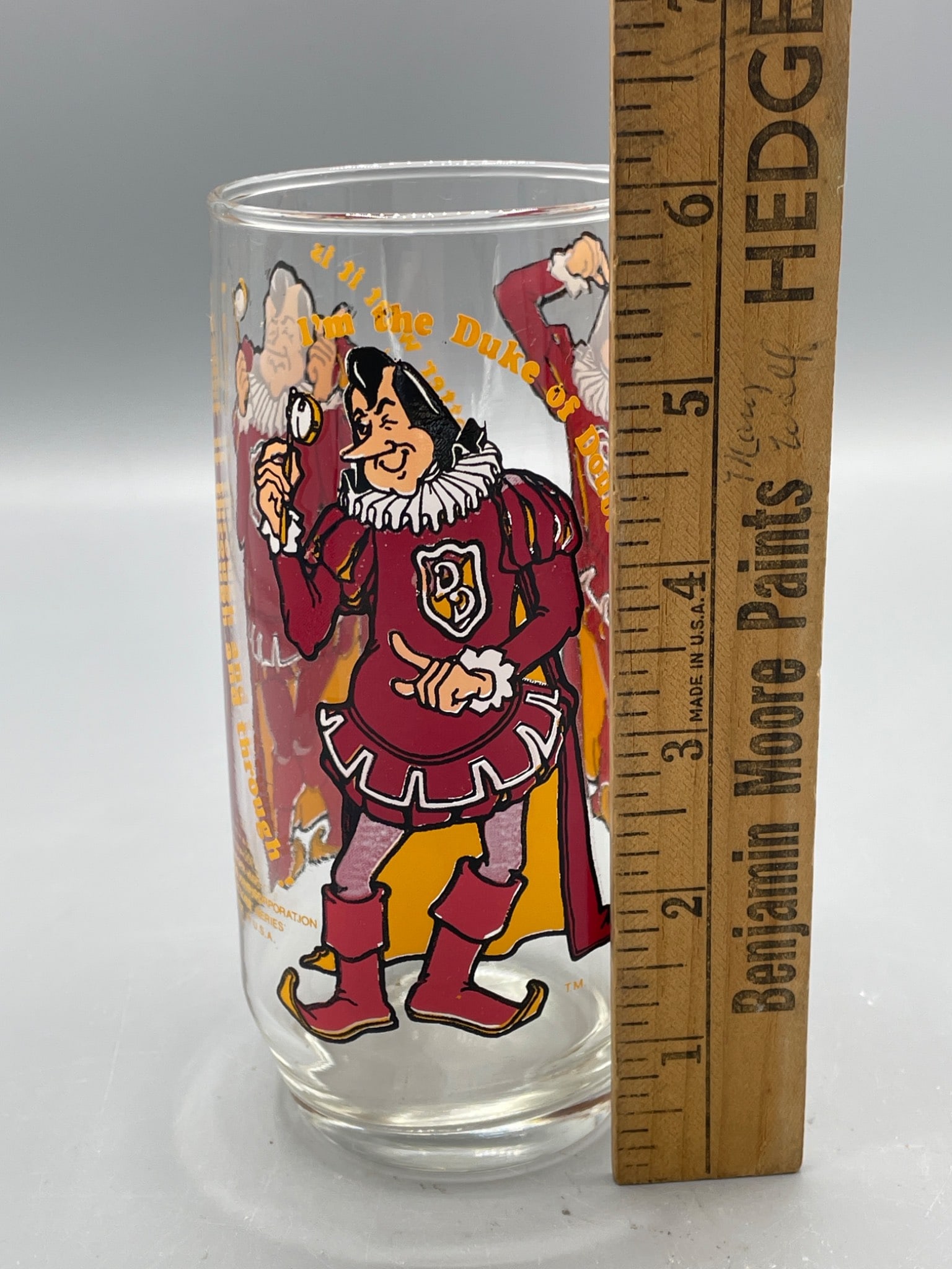 Glass Tumbler With Character Artwork And Measurements Indicated - 4