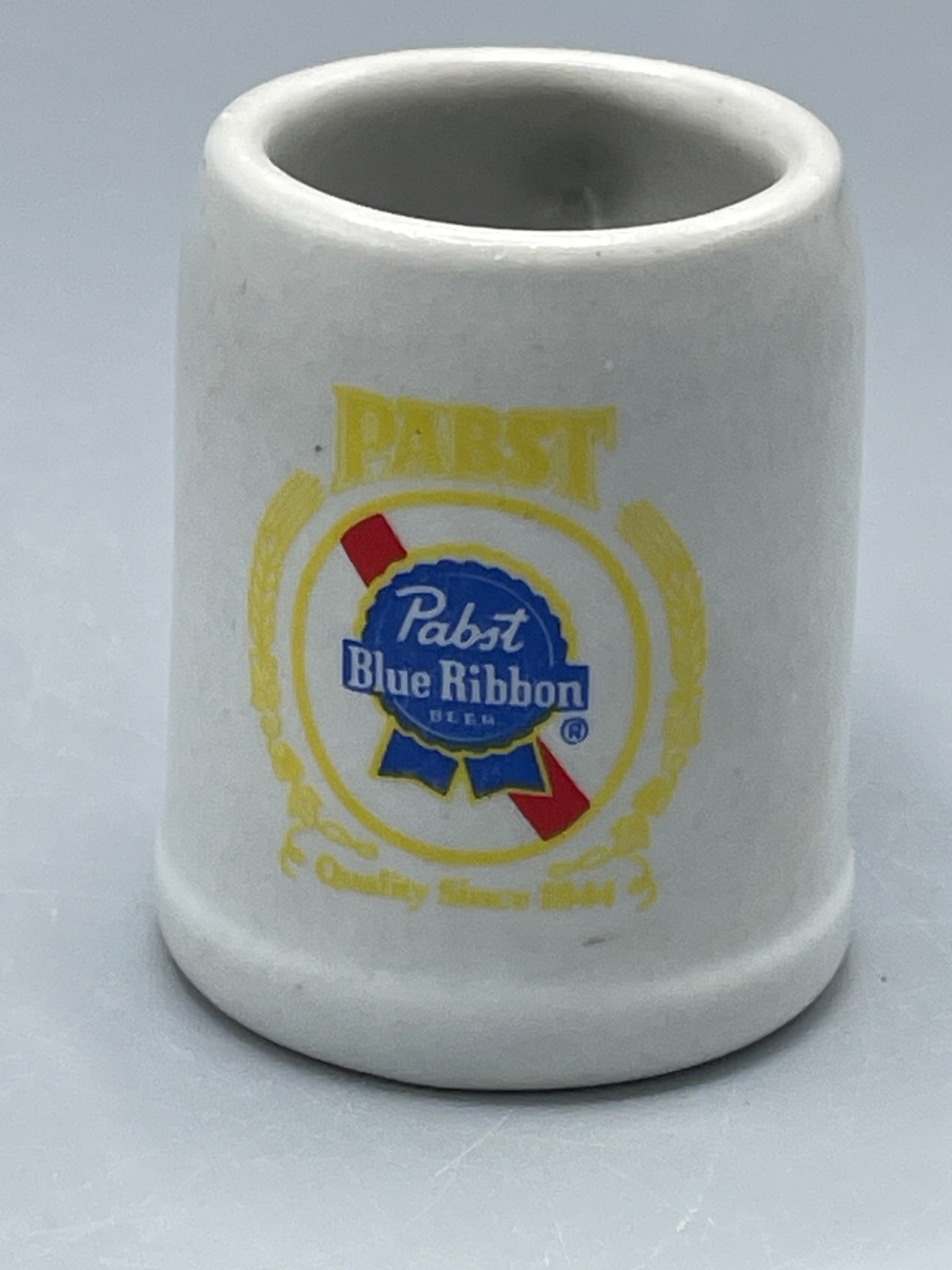 Pabst Blue Ribbon Mini Ceramic Mug With Logo, Approx. 2.5 Inches (1 of 5)
