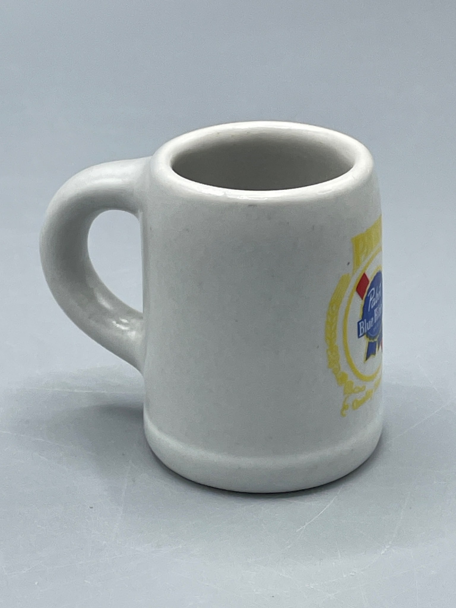 Pabst Blue Ribbon Mini Ceramic Mug With Logo, Approx. 2.5 Inches - 2