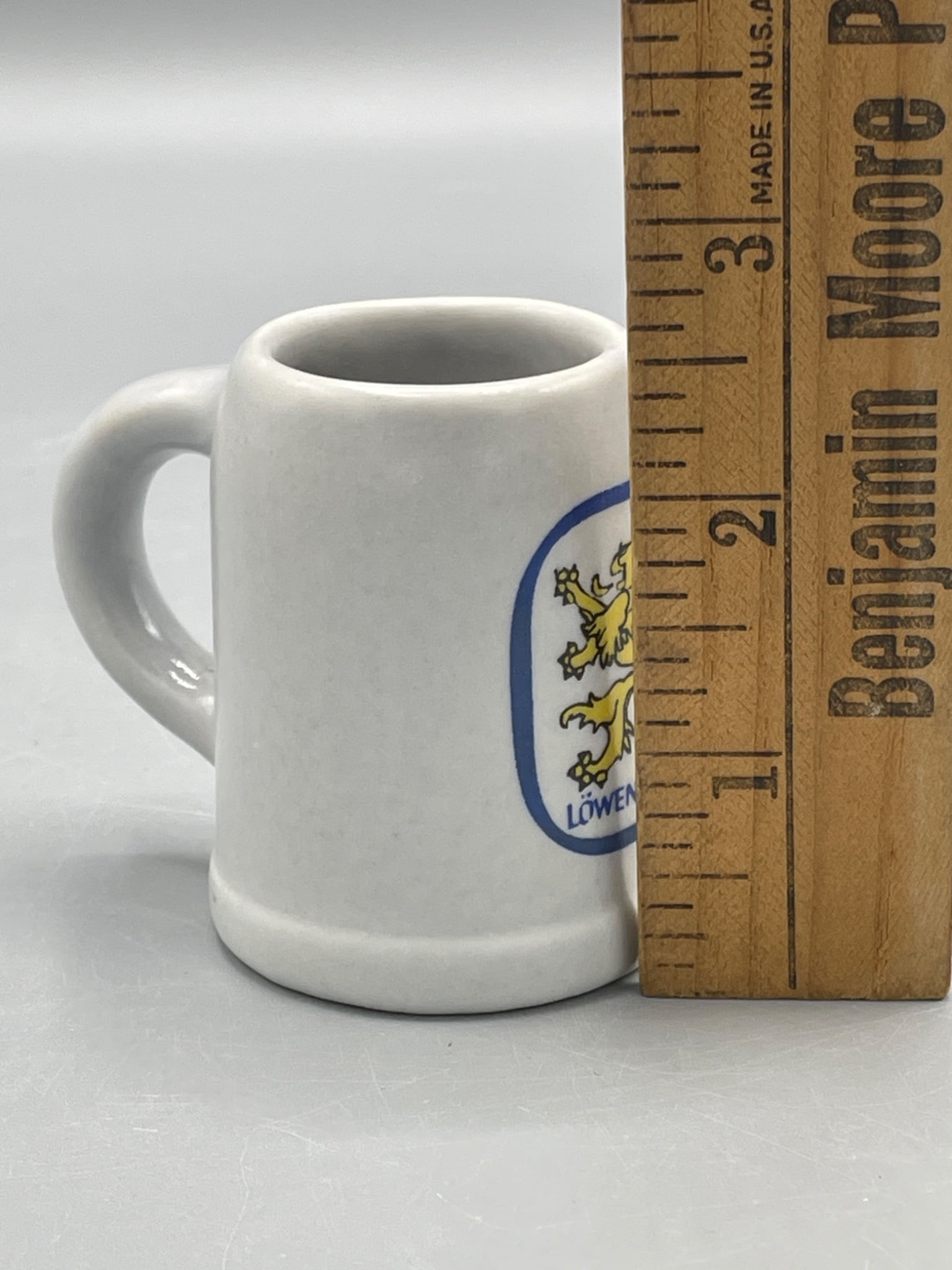 Lowenbrau Ceramic Miniature Mug with Gold Label - 5
