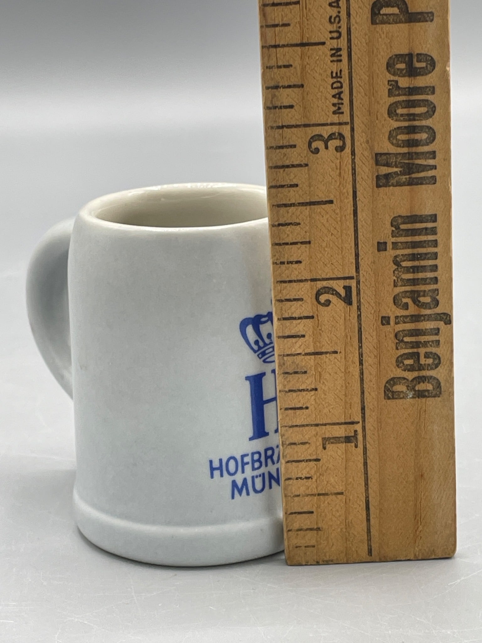 Hofbrauhaus Munchen Ceramic Beer Mug, "Made in Germany", Approximately 2.5 Inches Tall - 5