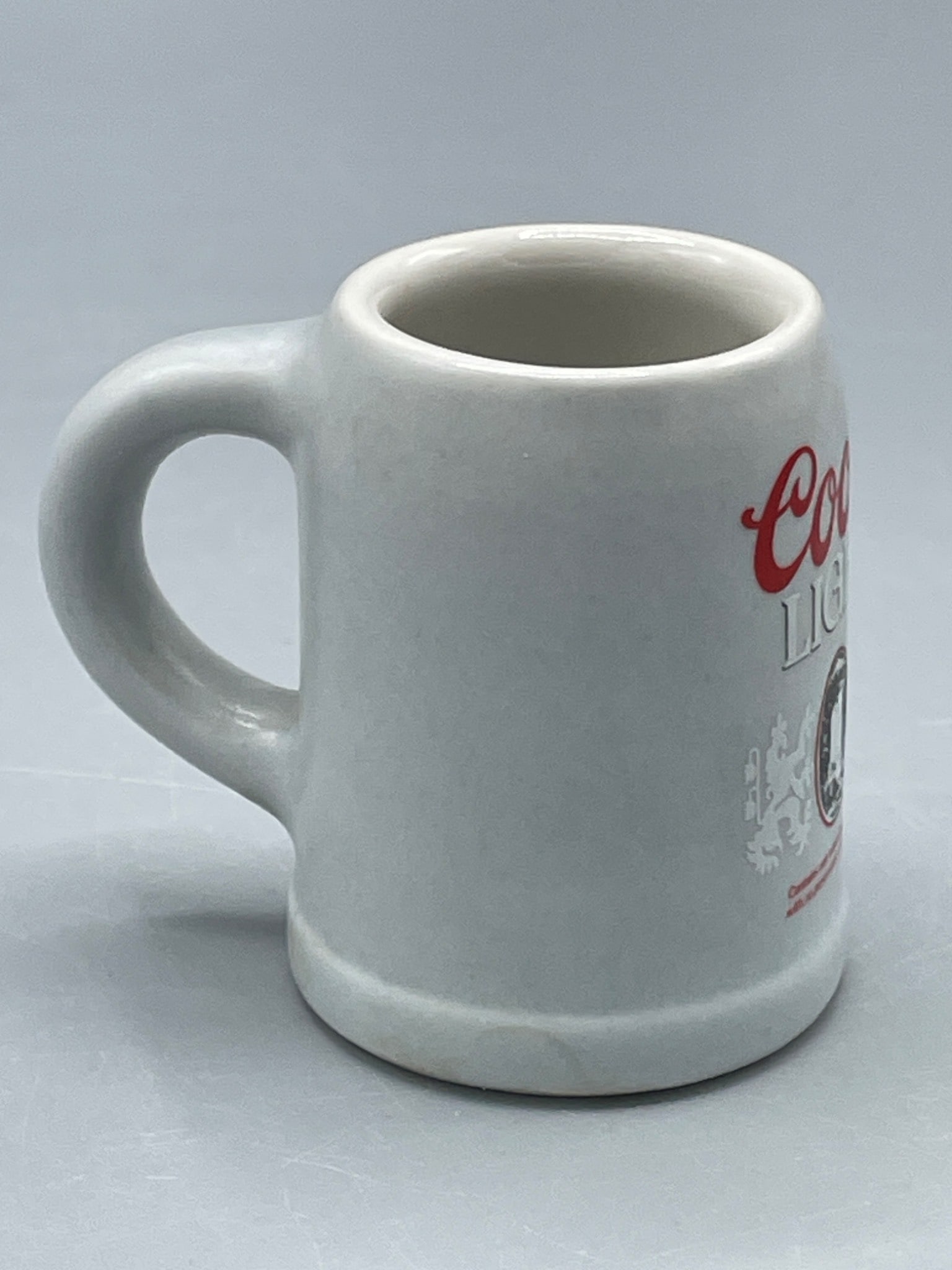 Coors Light Ceramic Mug with Handle and Manufacturer Logo - 2