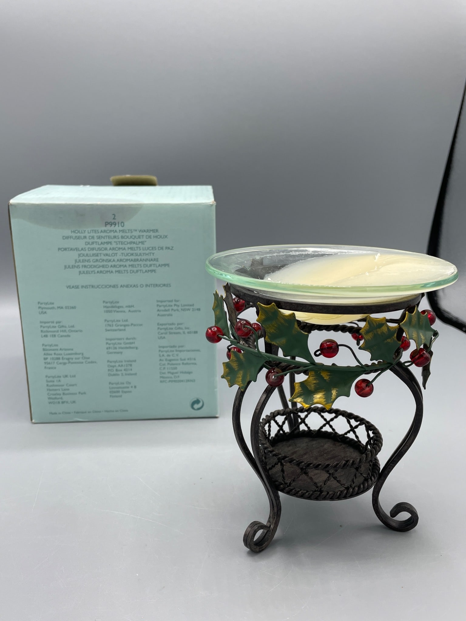Partylite P9910 Holly Lites Aroma Melts Warmer With Original Box - 2