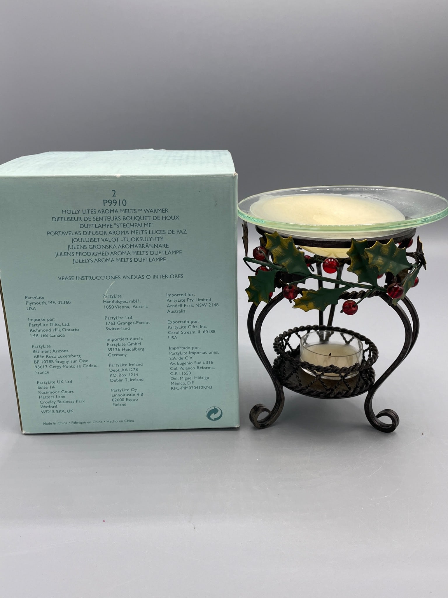 PartyLite P9910 Holly Lites Aroma Melts Warmer with Box - 2
