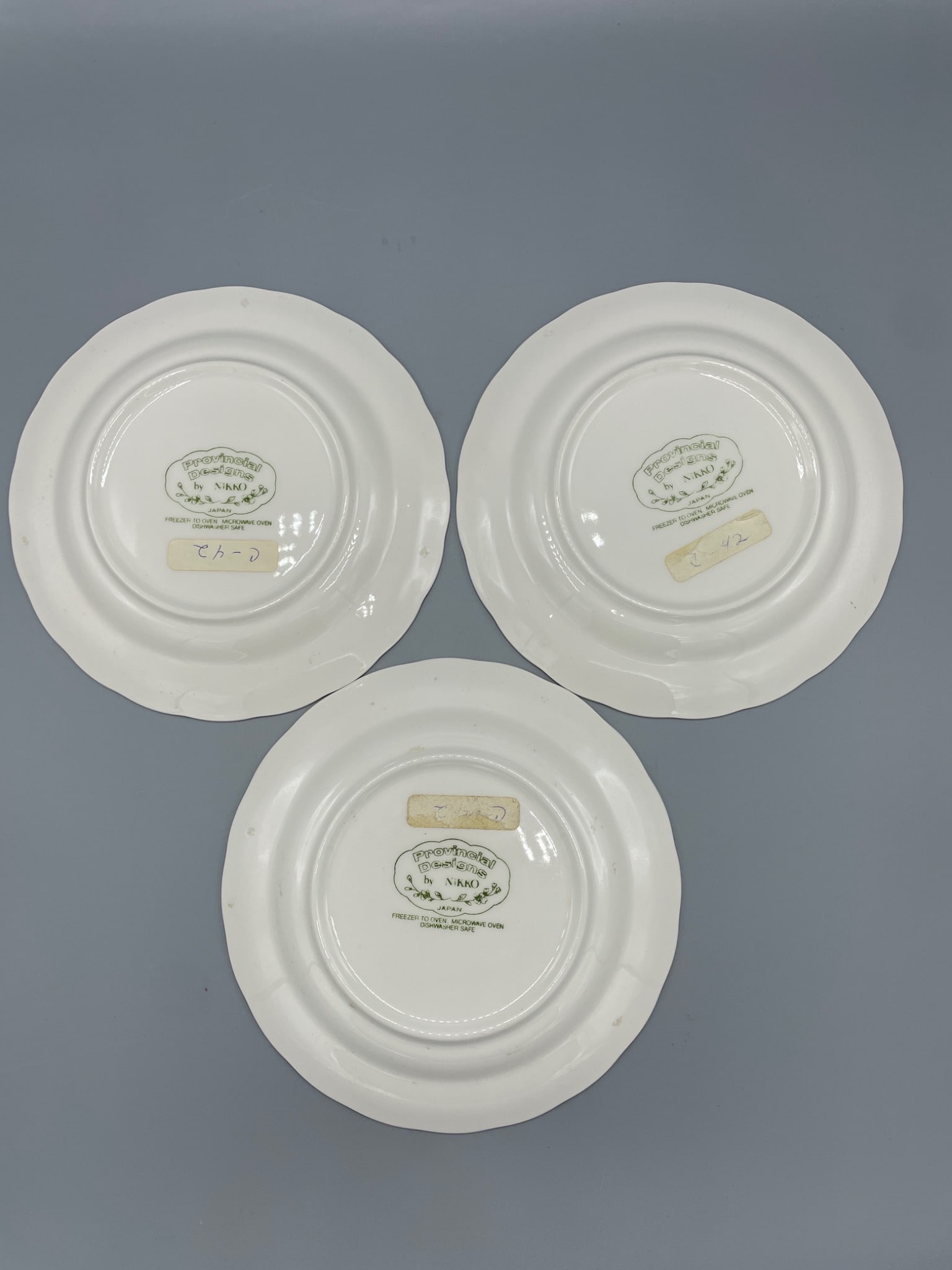3 Nikko Provincial Designs Plates, Made in Japan - 3