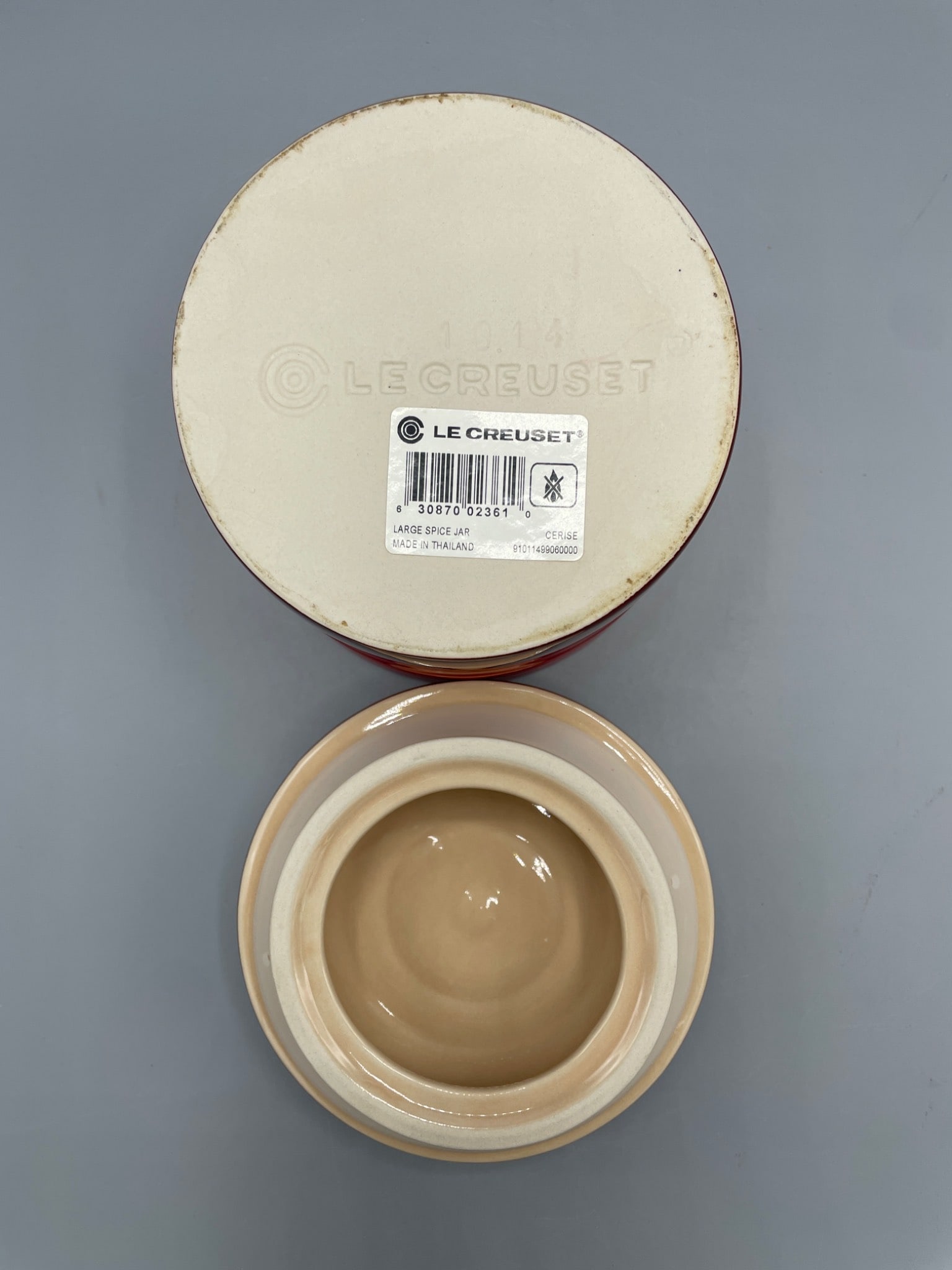 Le Creuset Ceramic Storage Jar With Lid, Red, 1 Qt - 3