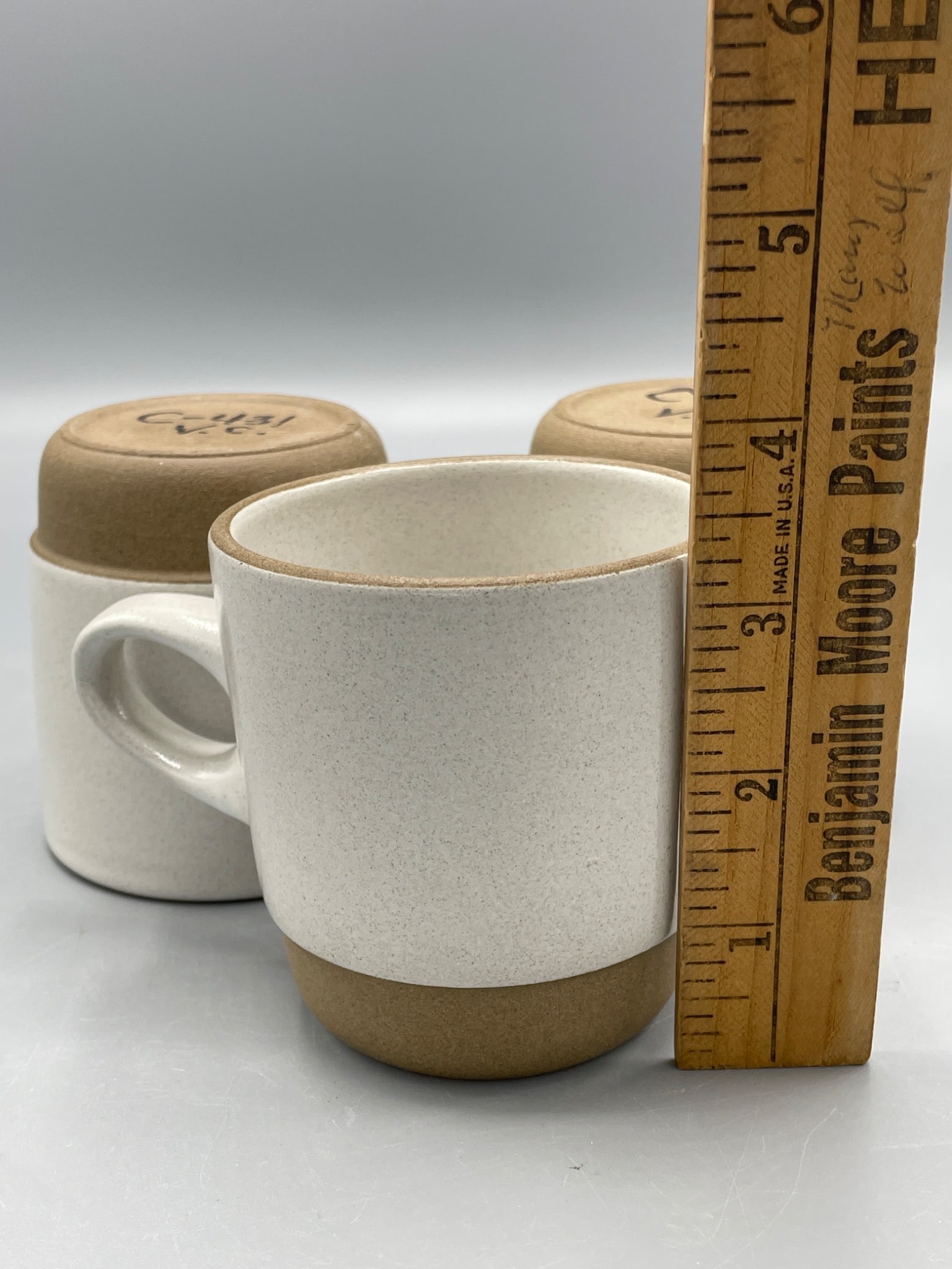 3 Heath Ceramic Mugs C-431 V.C., Made in USA - 5