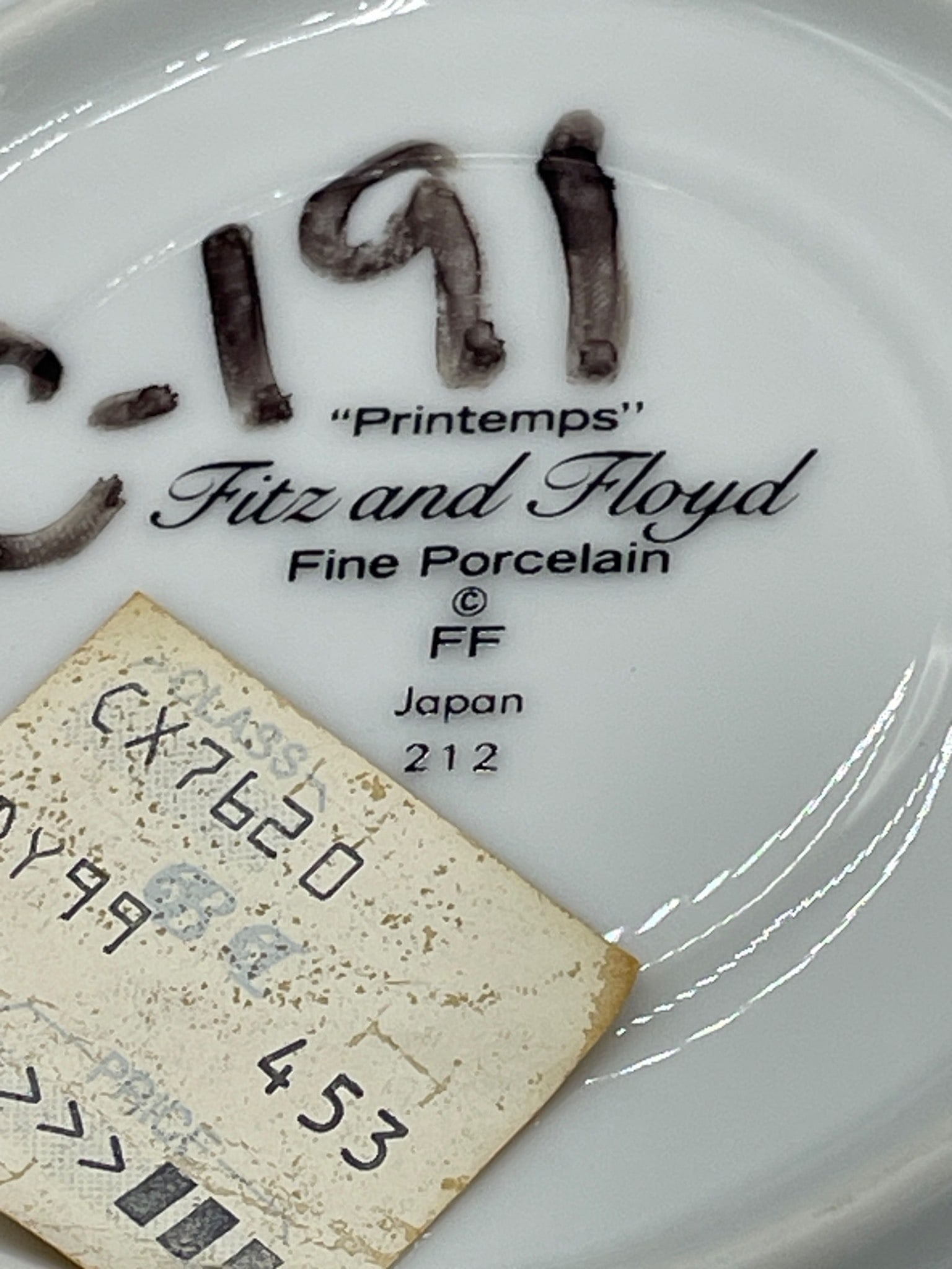 4 Fitz and Floyd Printemps Fine Porcelain Saucers, Made in Japan - 3