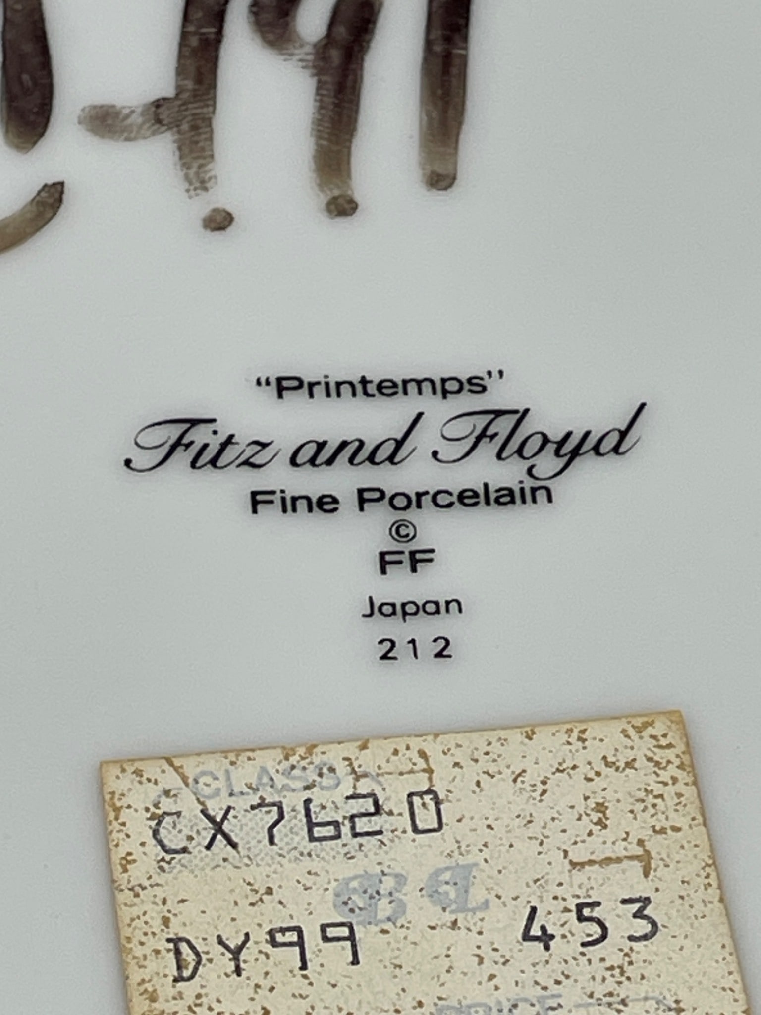 4 Fitz and Floyd 'Printemps' Fine Porcelain Plates, Model 212 - 4