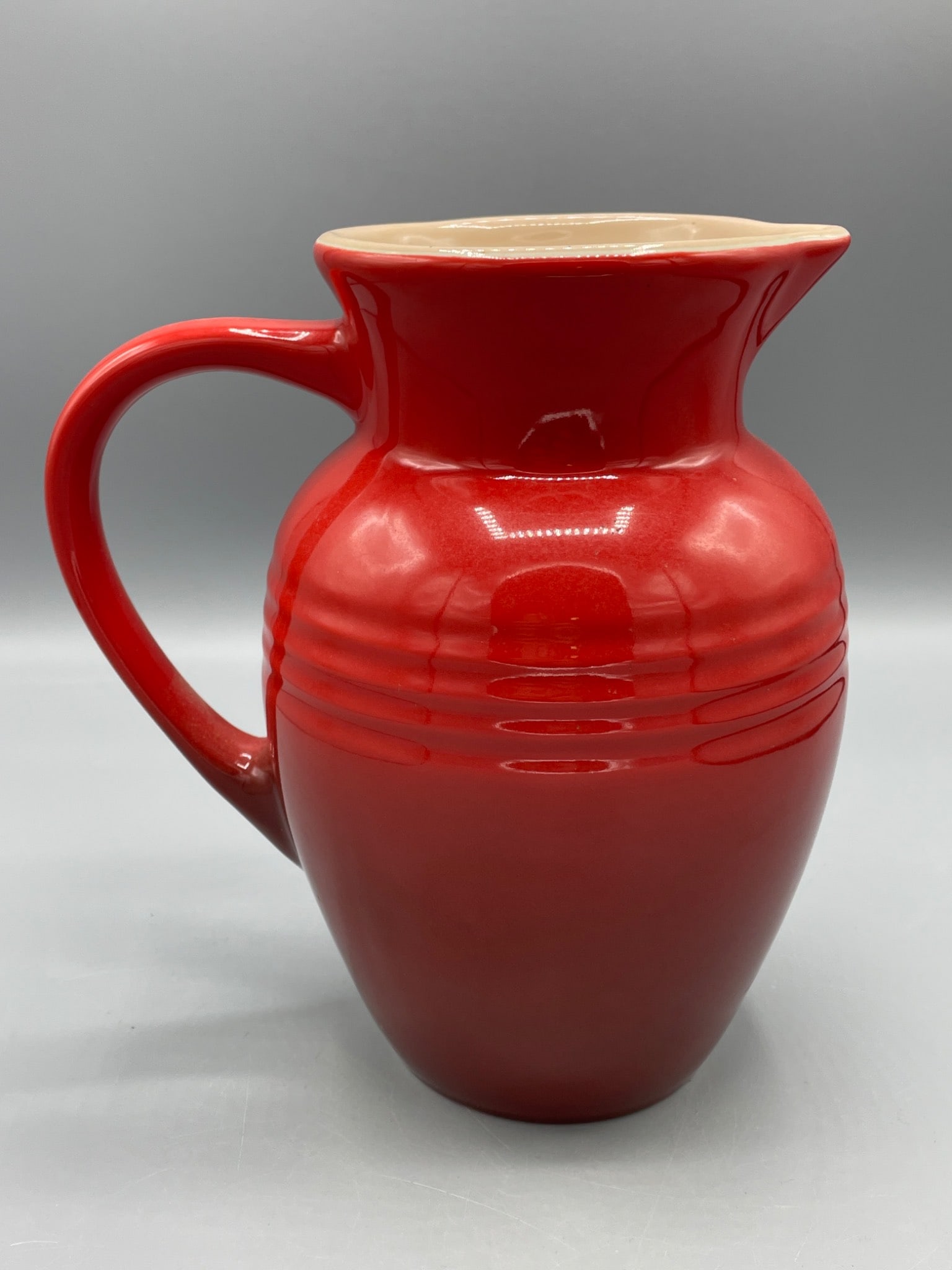 Le Creuset Red Ceramic Pitcher Model 15-27 - 2