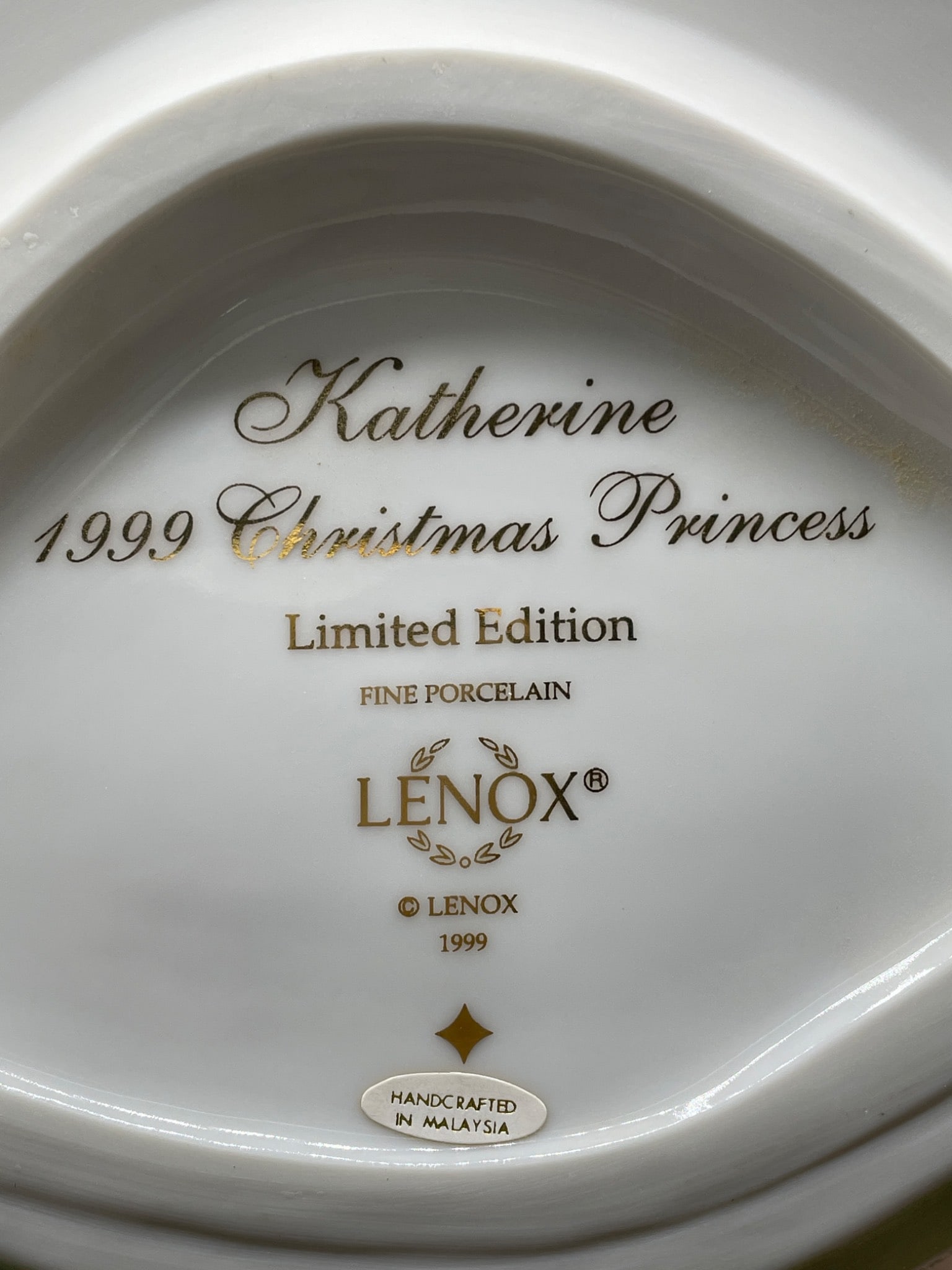 Lenox Katherine 1999 Christmas Princess Limited Edition Figurine - 6