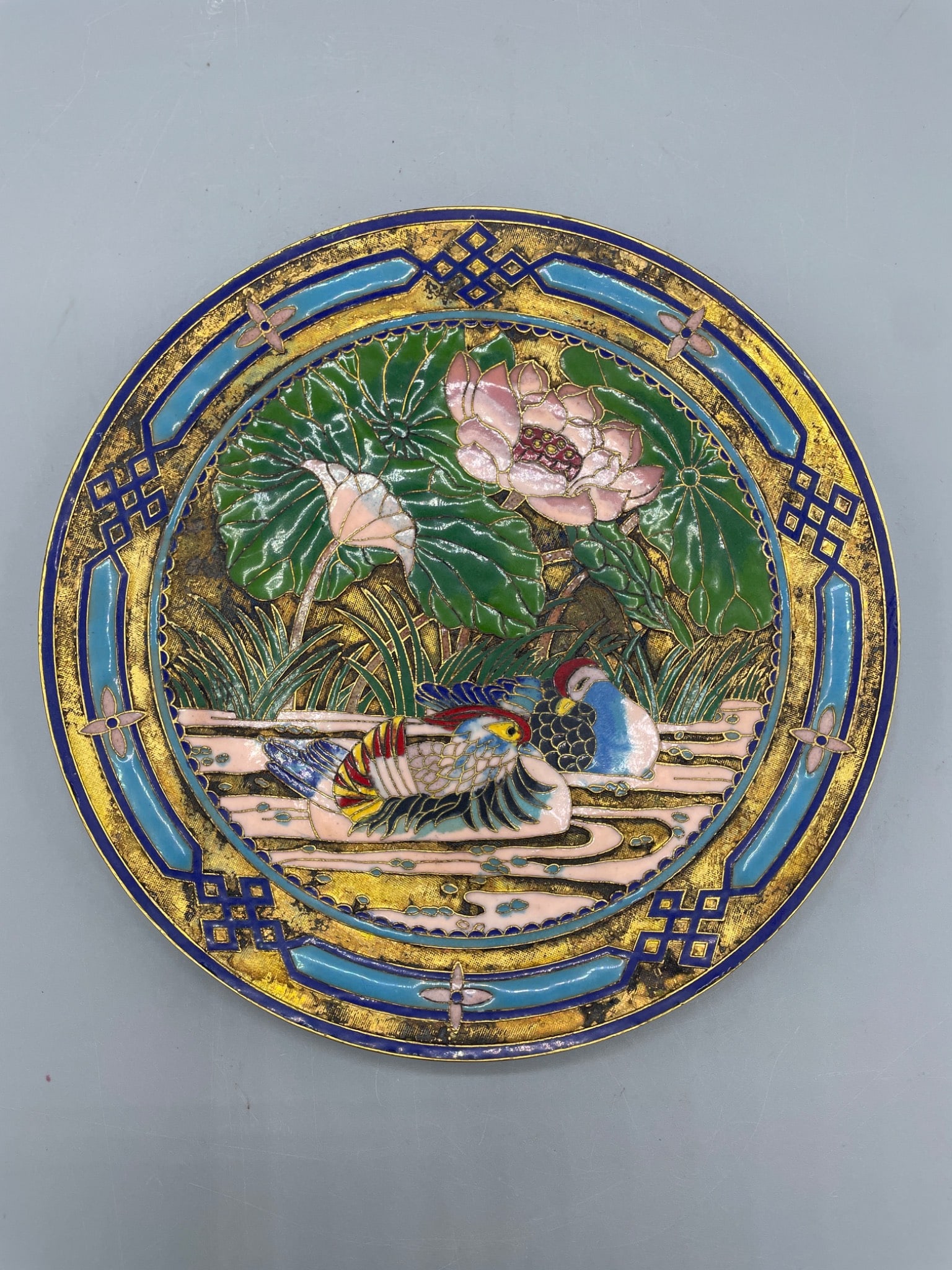 1990 Mou-Sien Tseng 'Fidelity' Cloisonne Collector Plate - 2