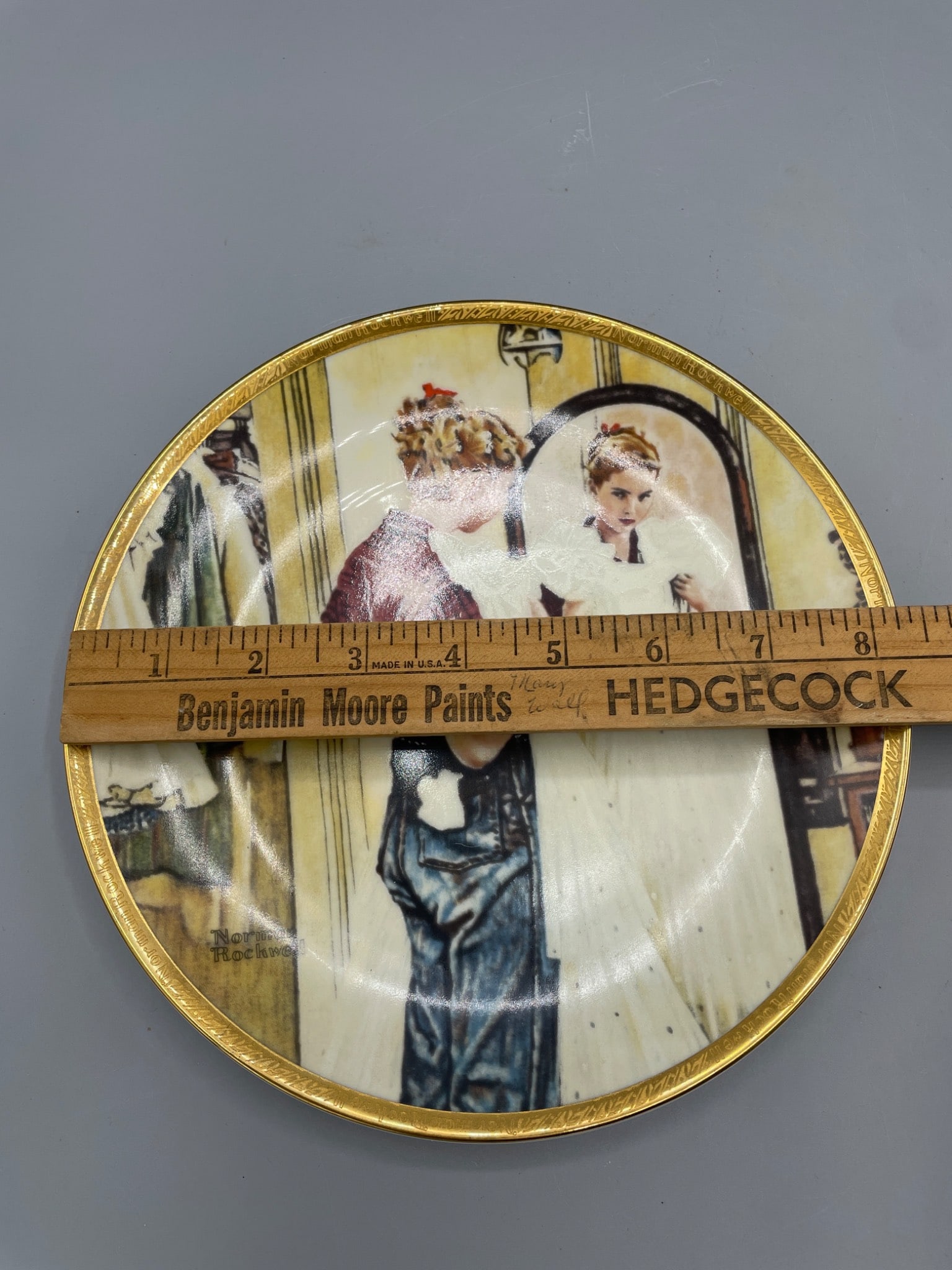 Norman Rockwell 'The Prom Dress' Collector Plate by Rose Valley China - 5