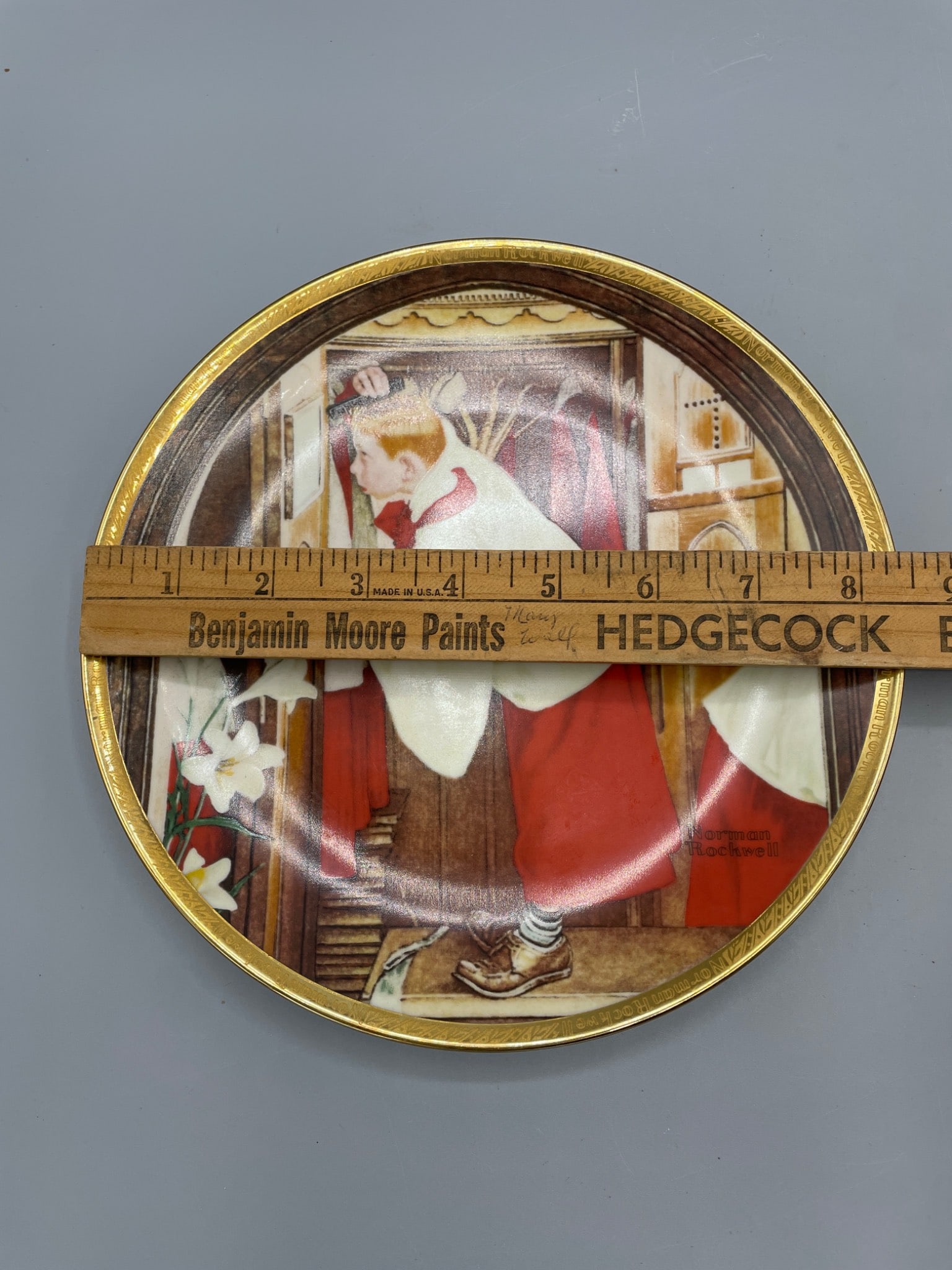 Norman Rockwell 'The Choir Boy' Collector Plate by Rose Valley China - 5