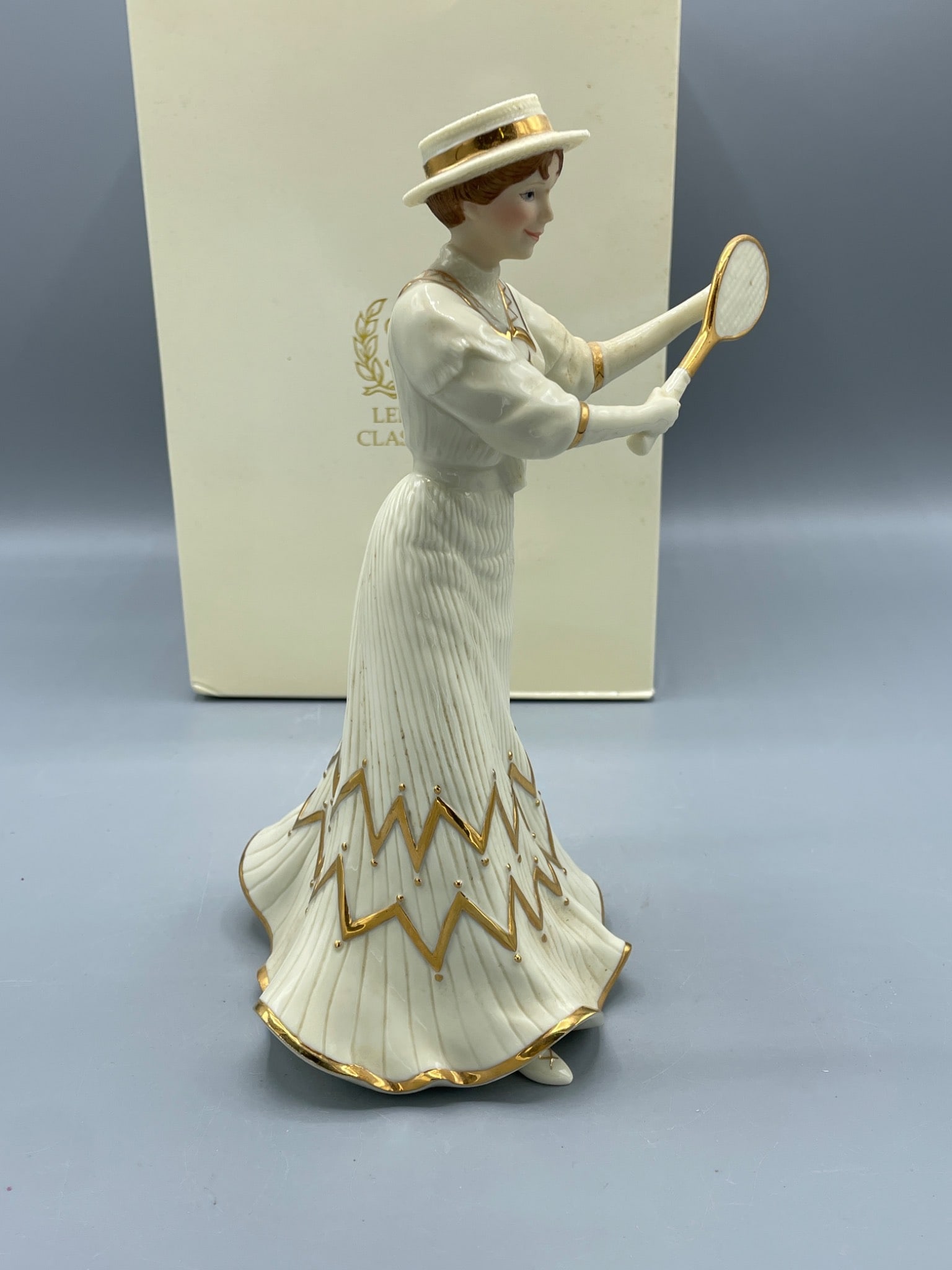 Lenox Classics 'Tennis At Traymore' Porcelain Figurine With Original Box - 3