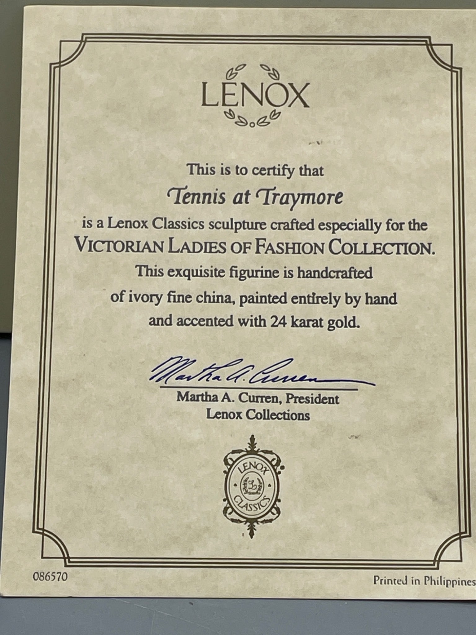 Lenox Classics 'Tennis At Traymore' Porcelain Figurine With Original Box - 9
