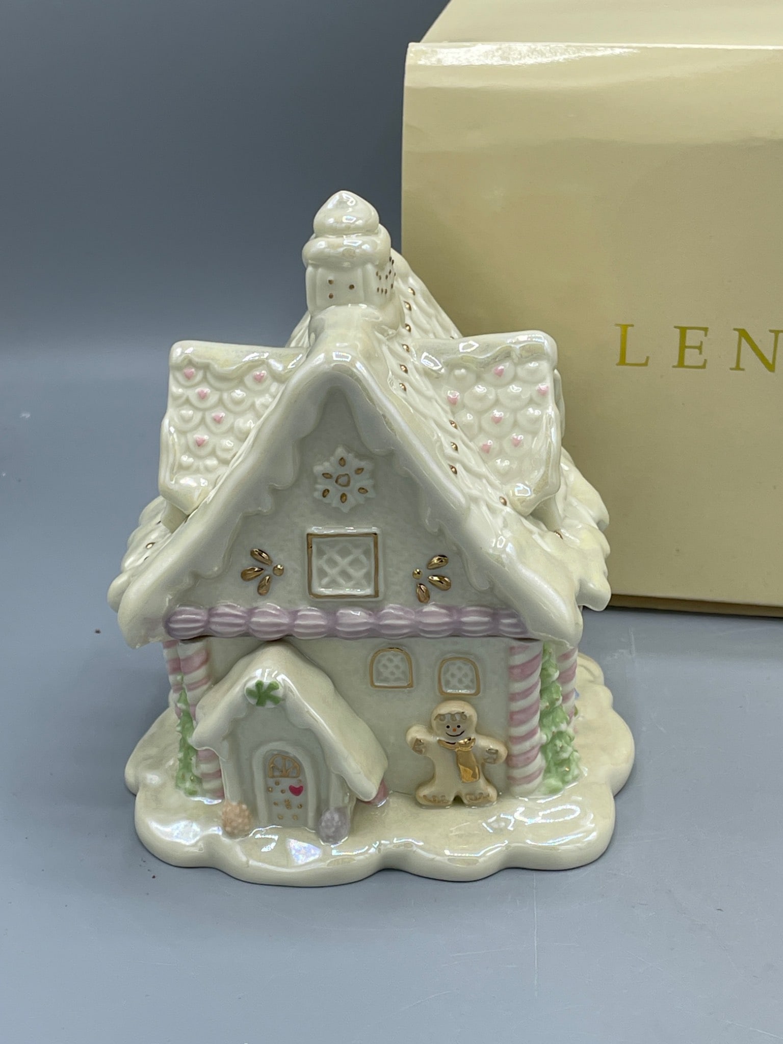 Lenox The Gingerbread Music Box, Handcrafted Porcelain, 2000 - 2