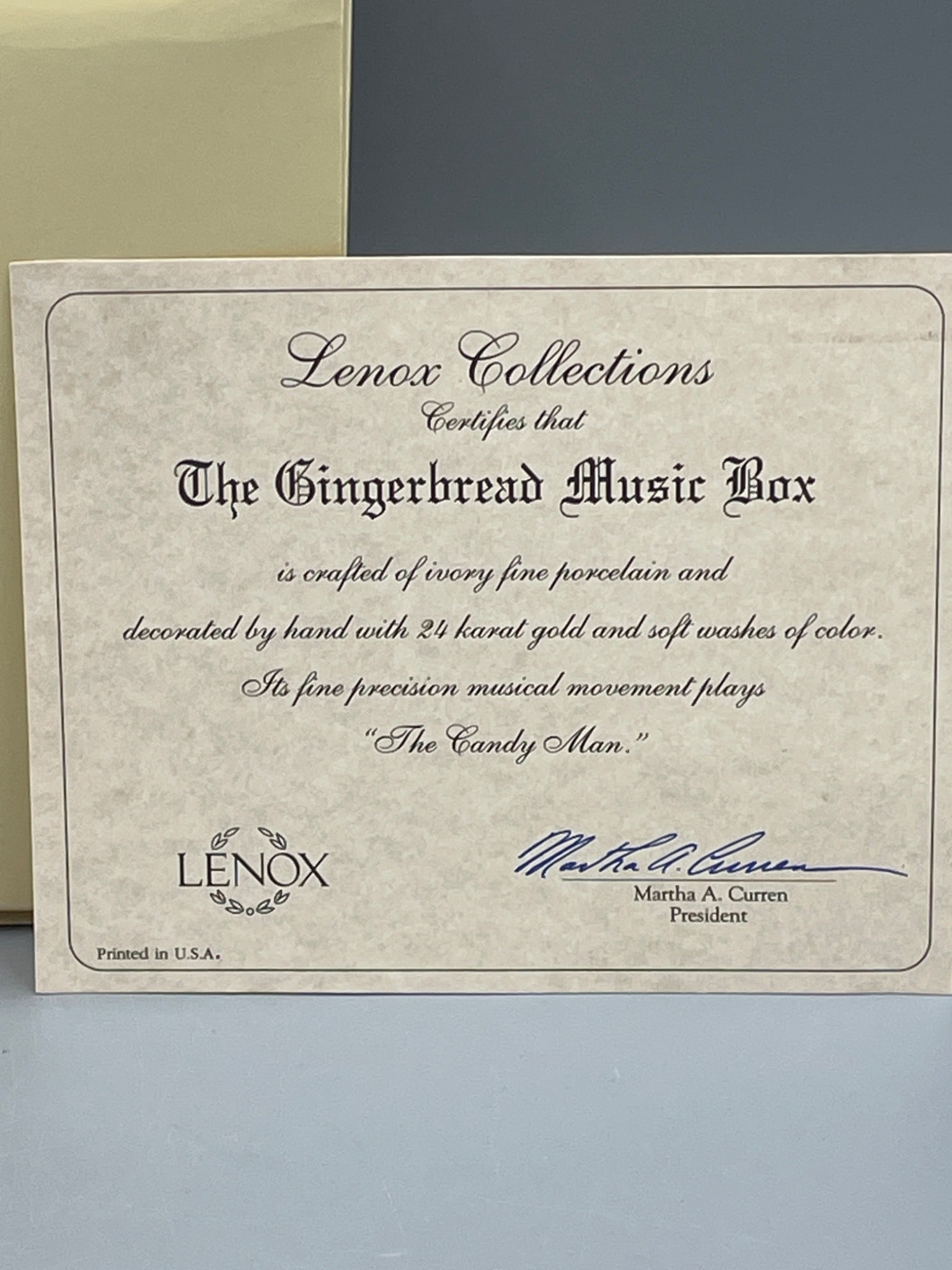 Lenox The Gingerbread Music Box, Handcrafted Porcelain, 2000 - 3