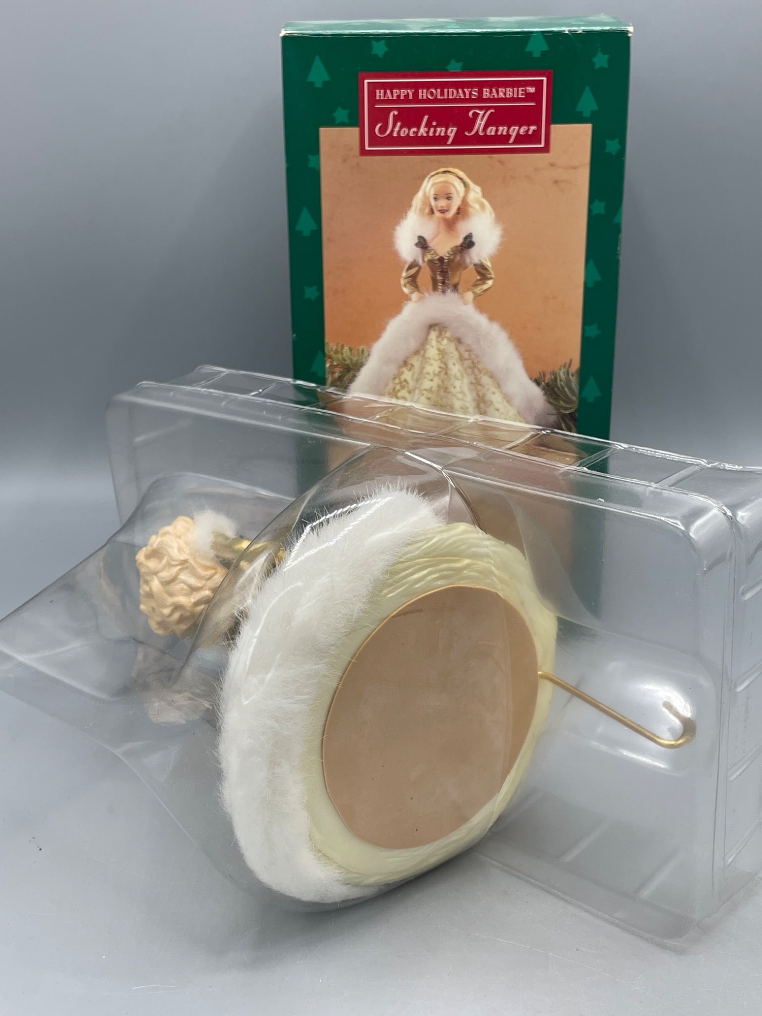 Happy Holidays Barbie Stocking Hanger with Original Box - 3