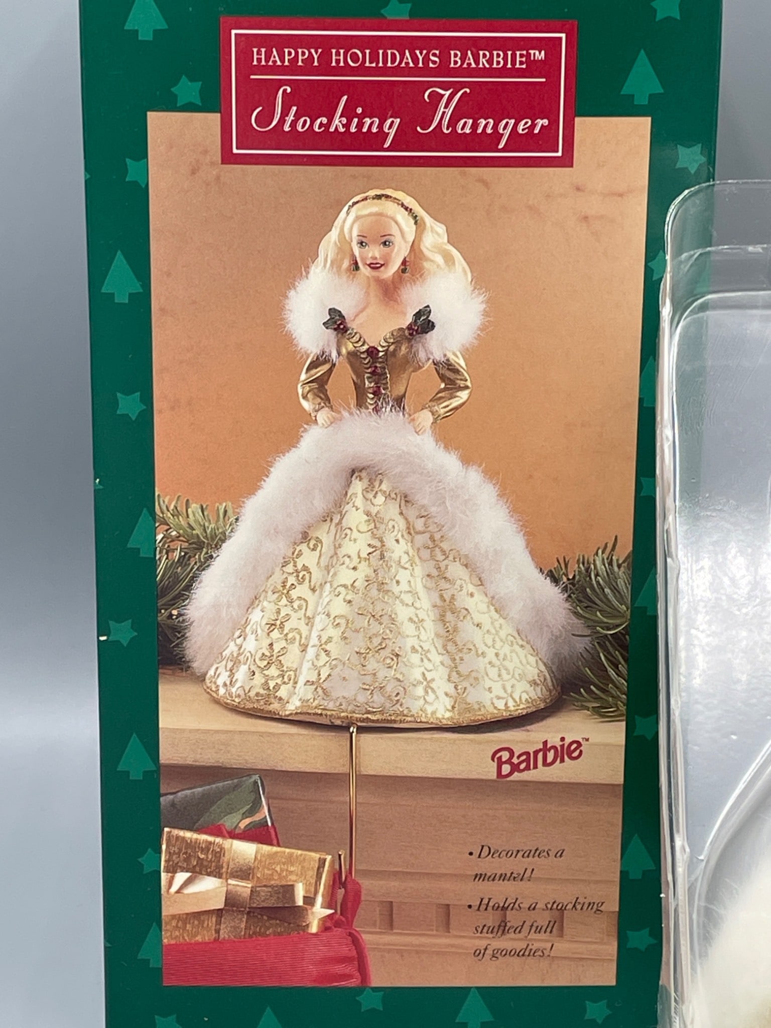 Happy Holidays Barbie Stocking Hanger with Original Box - 5