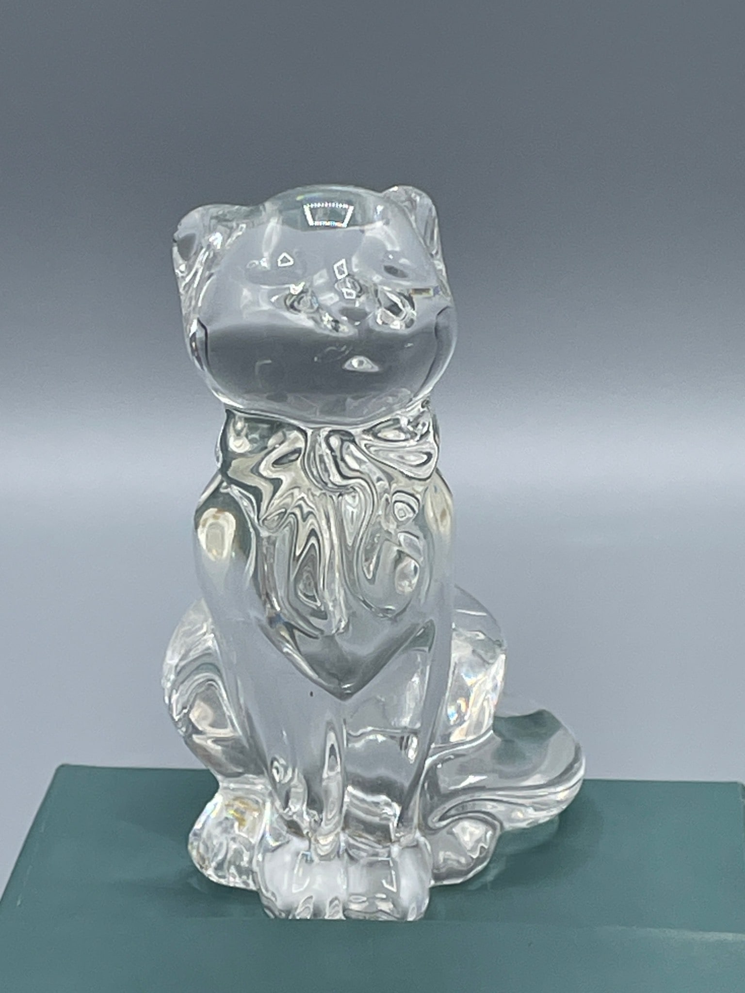 Lenox Fine Crystal Sitting Cat Figurine, Made in Germany - 2