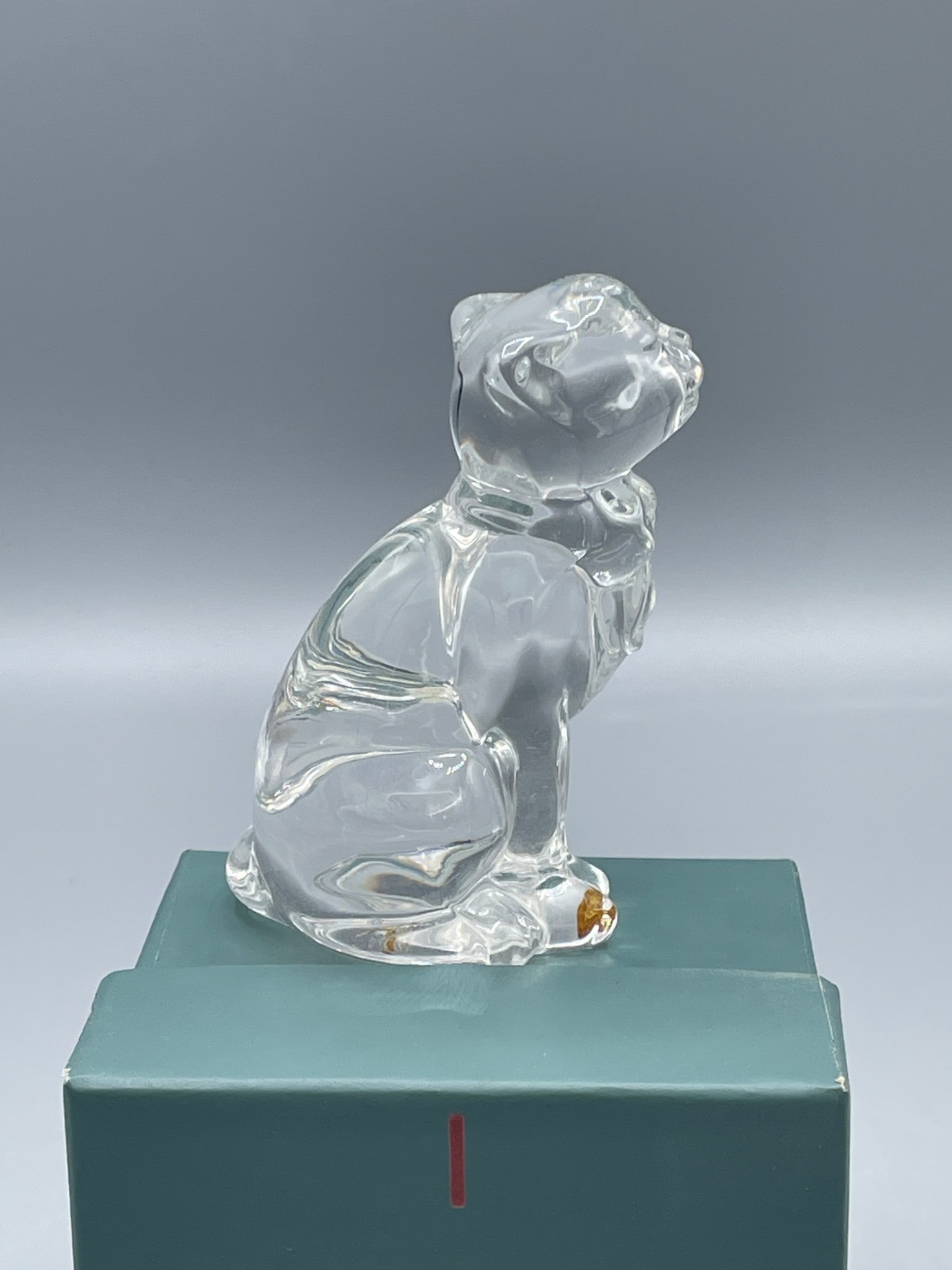 Lenox Fine Crystal Sitting Cat Figurine, Made in Germany - 3