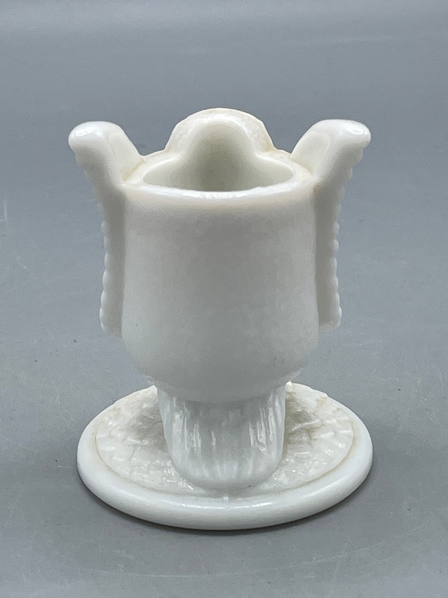 Westmoreland Glass Milk Glass Owl Figurine Toothpick Holder with Original Label - 2