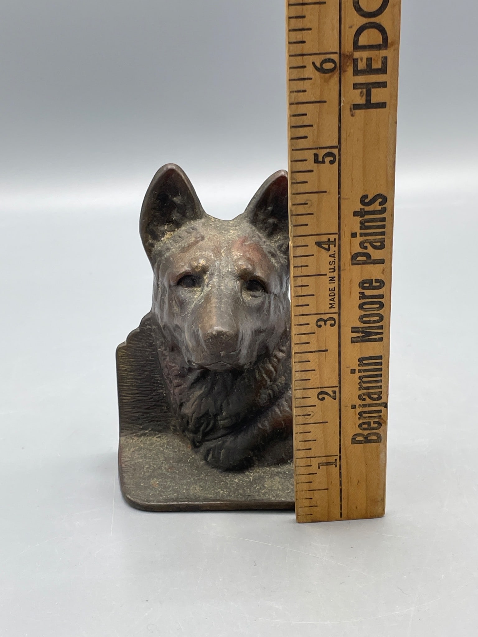 Cast Metal German Shepherd Dog Bookend or door stop - 5