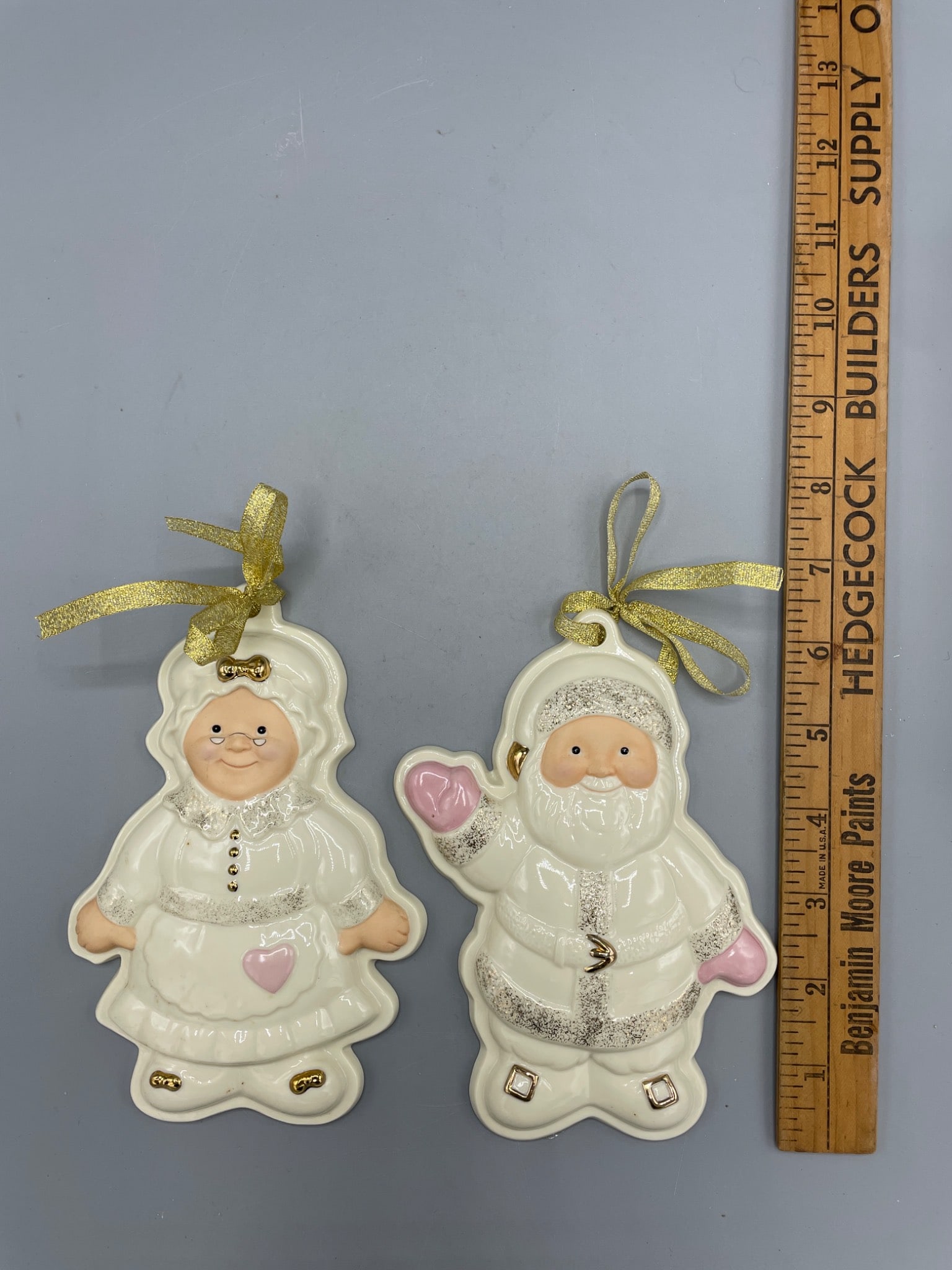 Lenox Santa and Mrs. Claus Ceramic Ornaments Set Of Two - 4