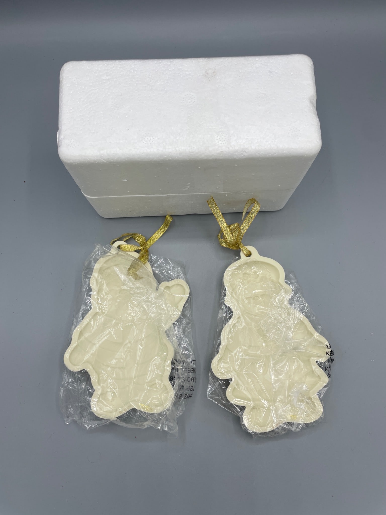 Lenox White Porcelain Santa and Mrs. Claus Ornaments with Box, Handcrafted in China - 2