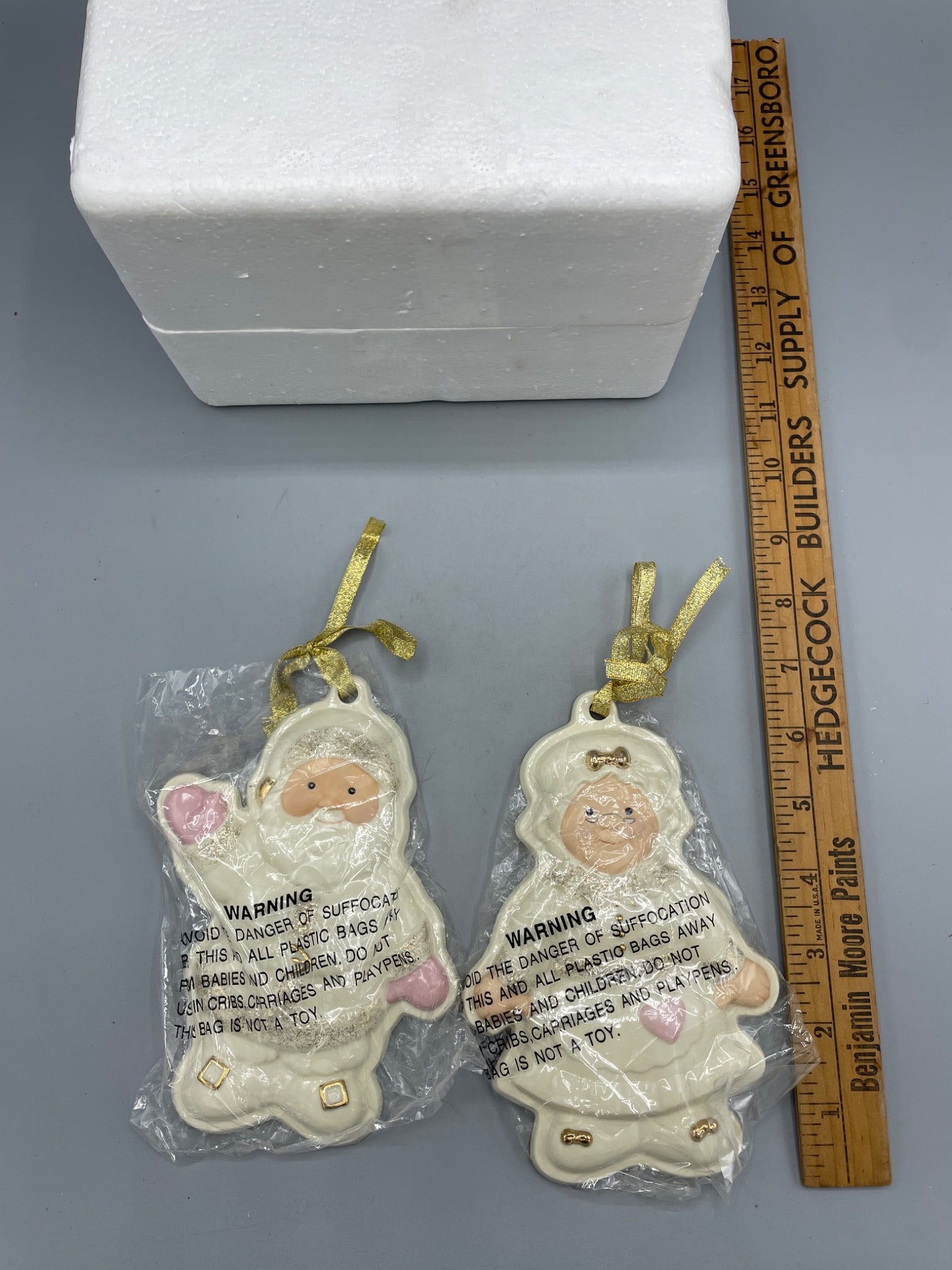 Lenox White Porcelain Santa and Mrs. Claus Ornaments with Box, Handcrafted in China - 4