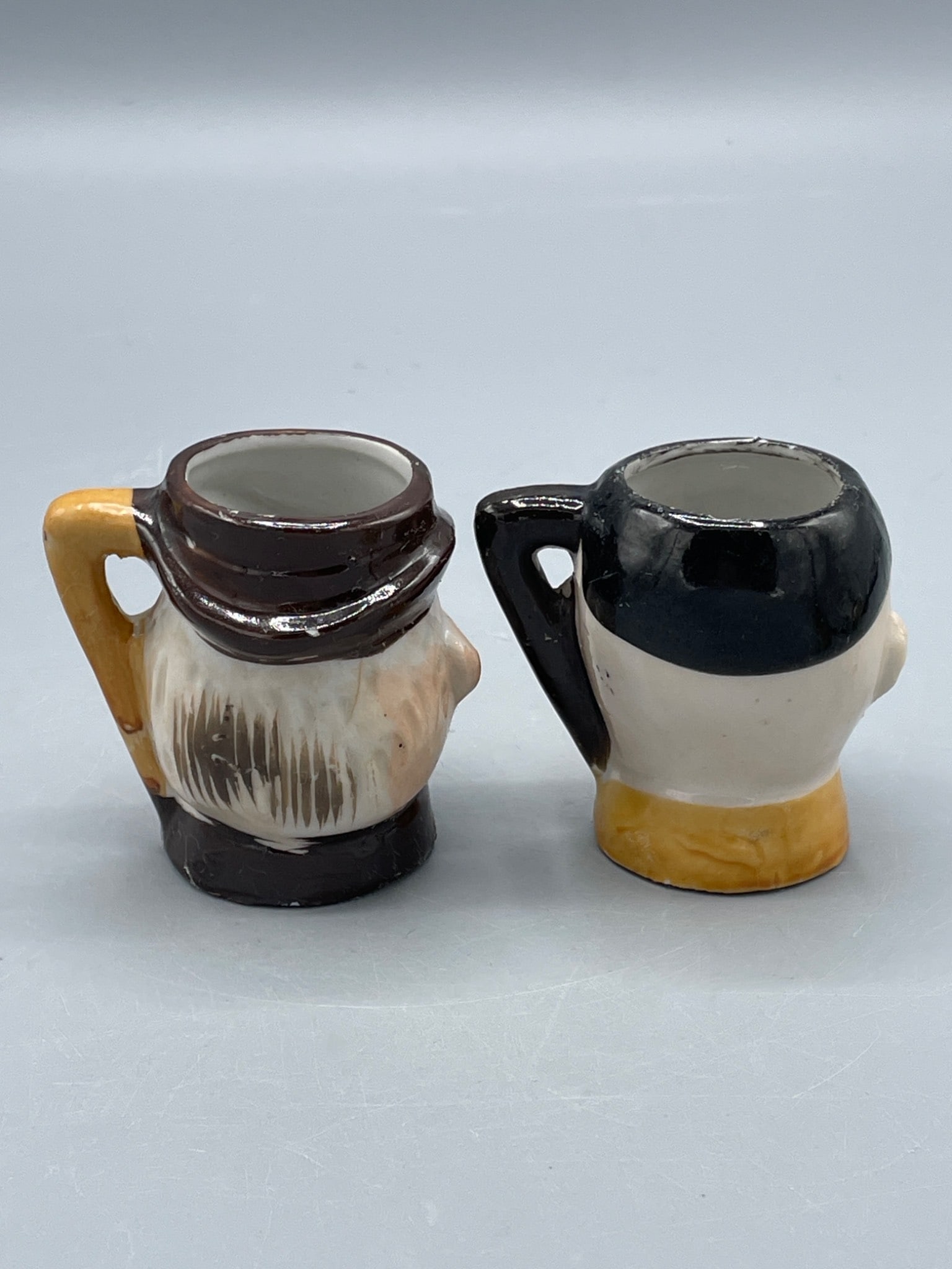 Ceramic Miniature Character Mugs with Painted Features - 2