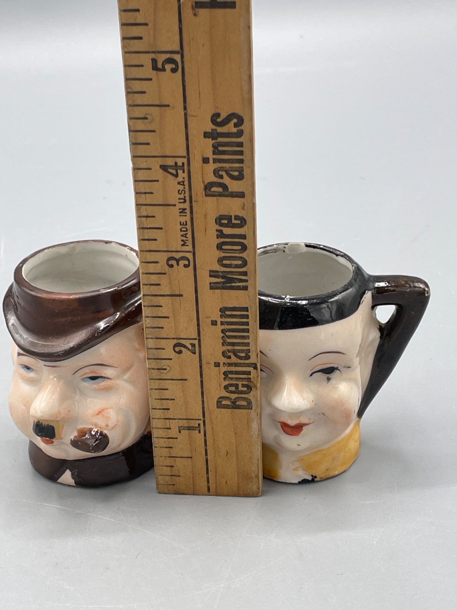Ceramic Miniature Character Mugs with Painted Features - 5