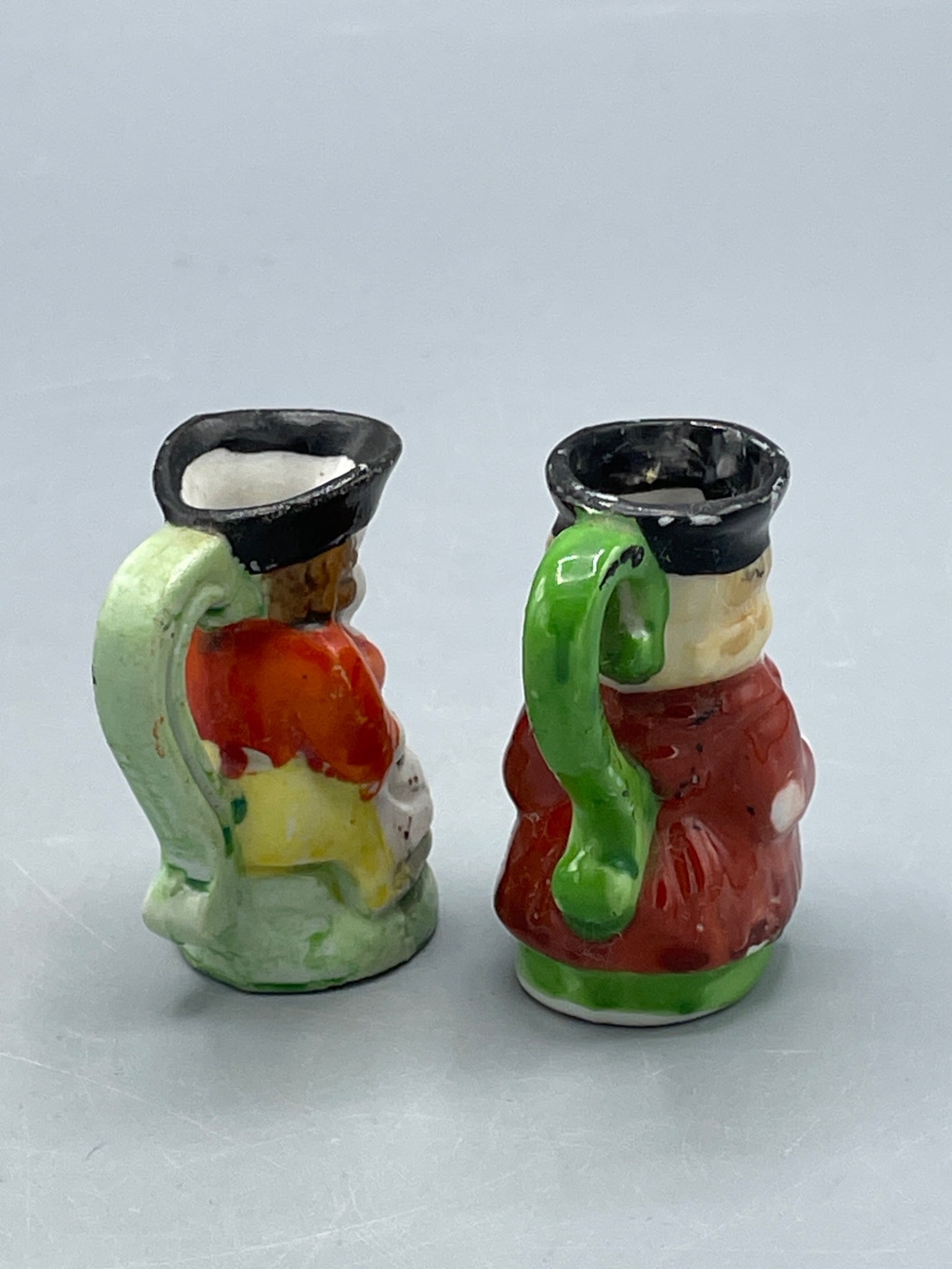 Ceramic Miniature Pitchers Marked 'Japan' with Hand-Painted Details - 2