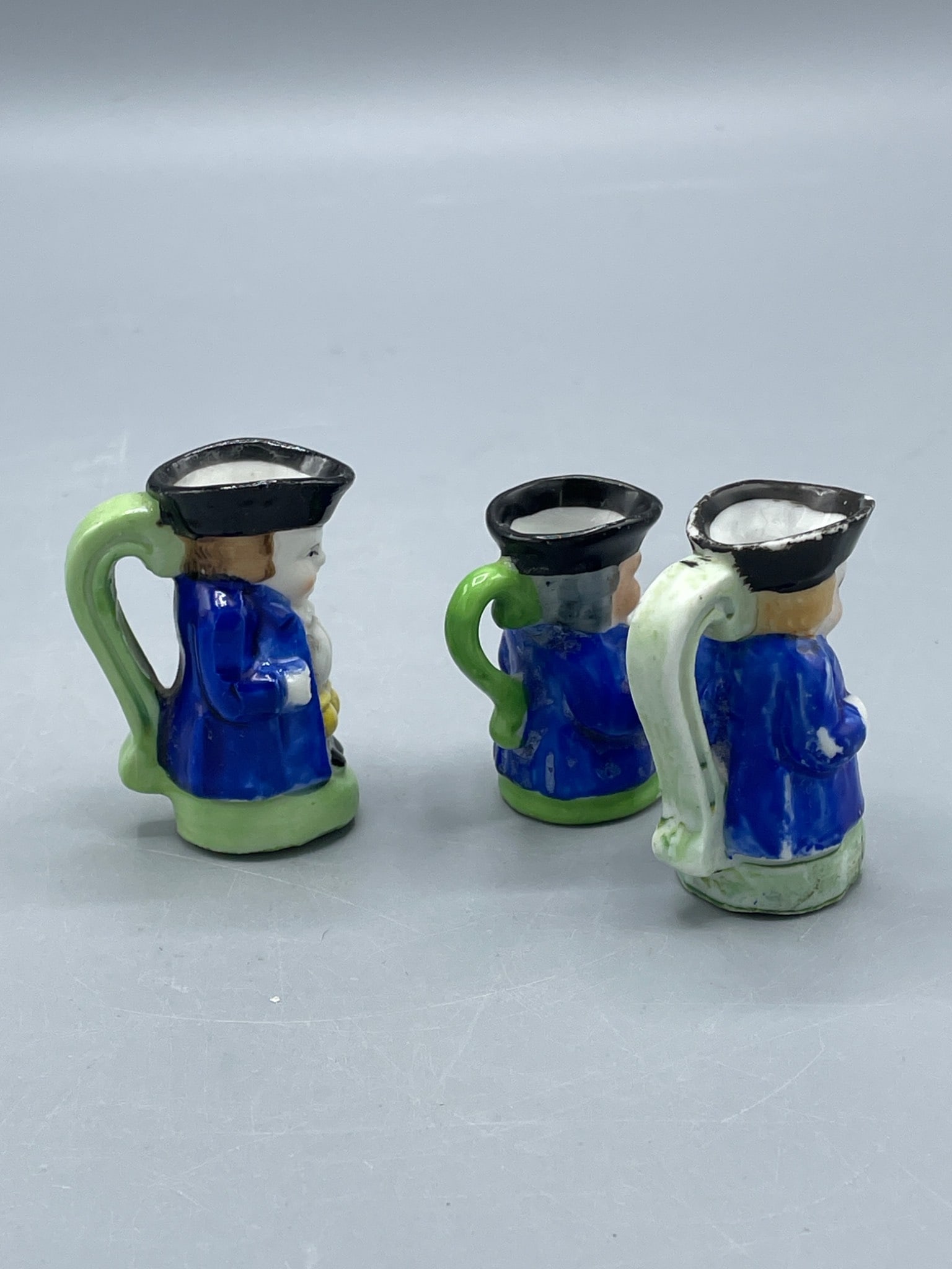 3 Porcelain Figural Creamers Marked 'Japan', Hand-Painted - 2